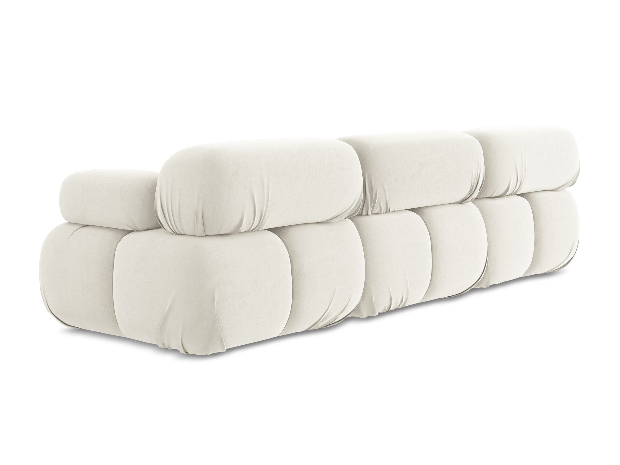 Modulares Samtsofa für 3 Personen LOKUA hellbeige