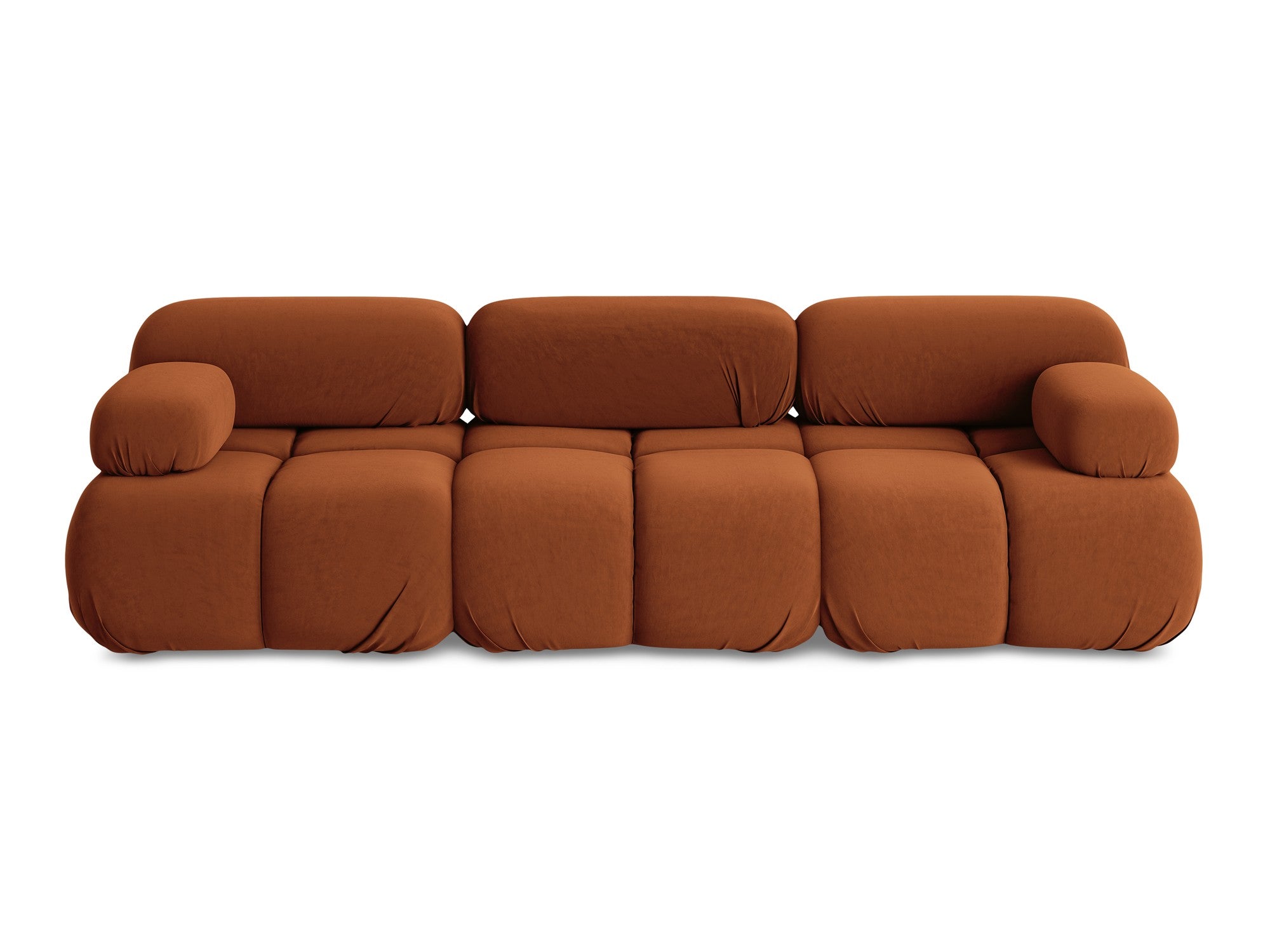 Sofa modulare aus Samt für 3 Personen LOKUA terrakotta
