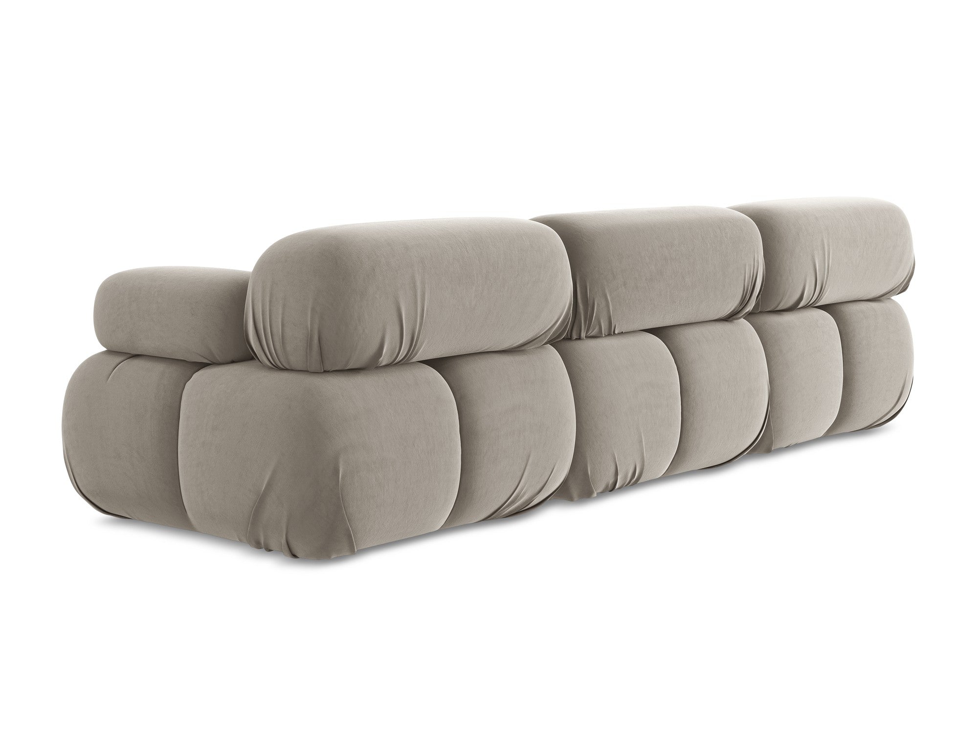 Modulares Samtsofa für 3 Personen LOKUA taupe