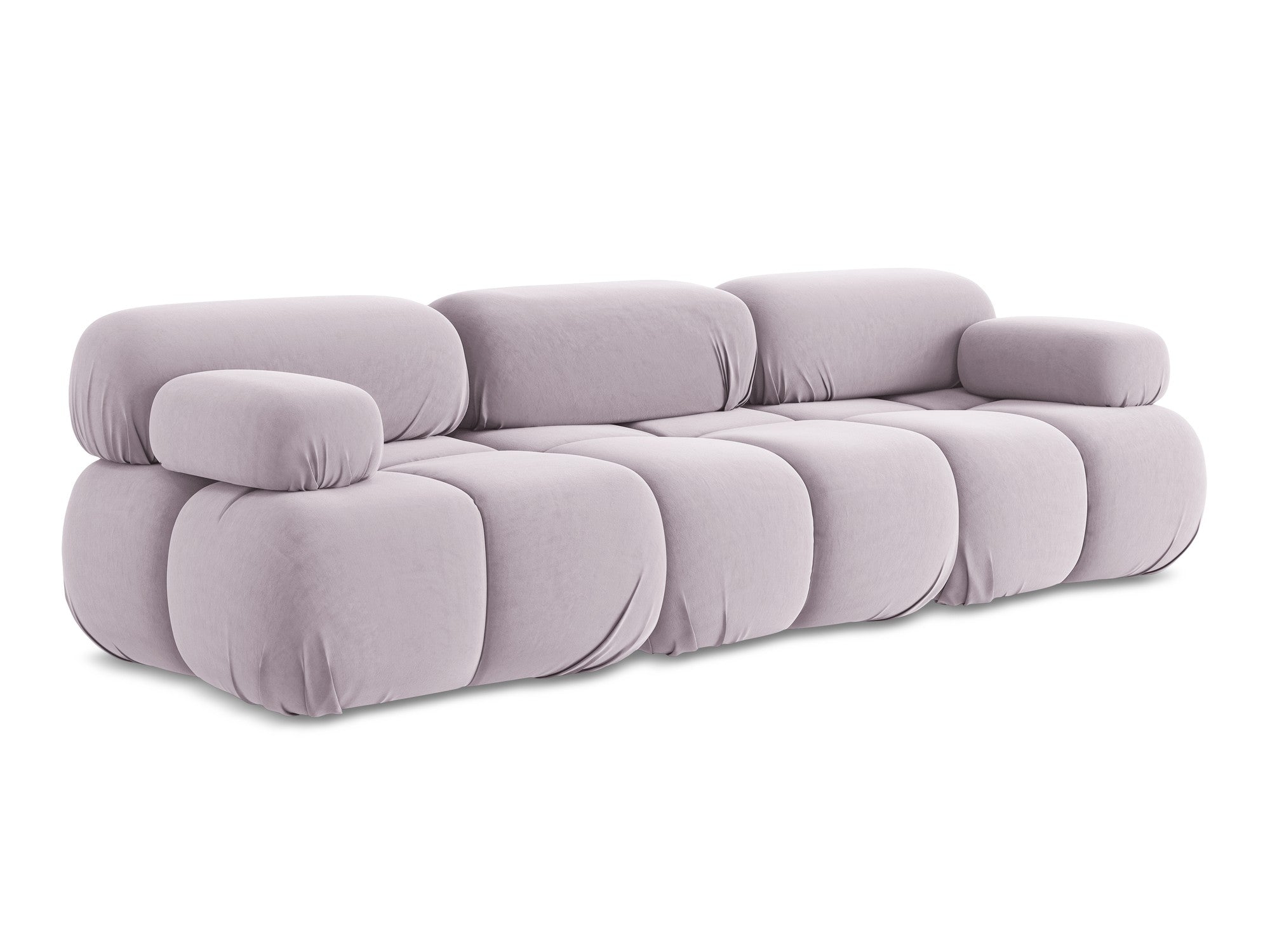 Lavender 3-Seater Velvet Modular Sofa LOKUA