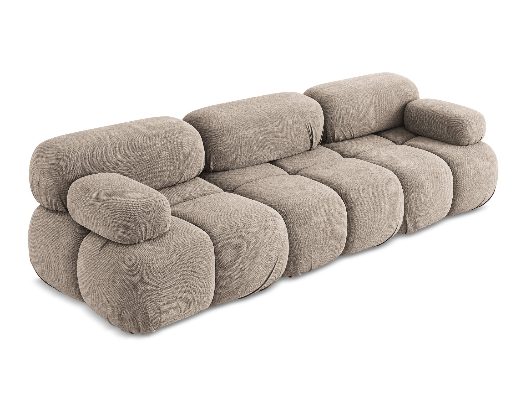 Modulares 3-Sitzer-Sofa LOKUA dunkelbeige Chenille