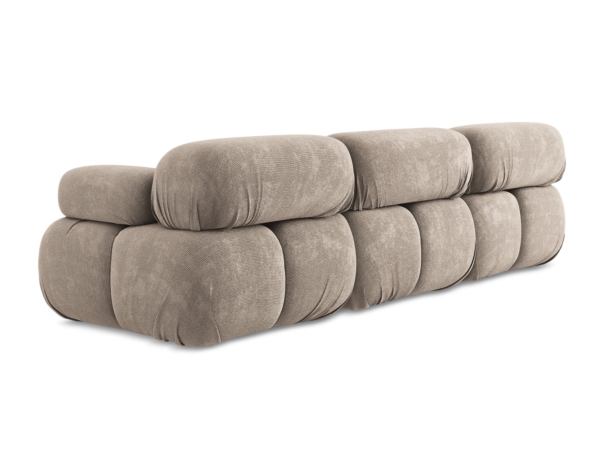 Modulares 3-Sitzer-Sofa LOKUA dunkelbeige Chenille