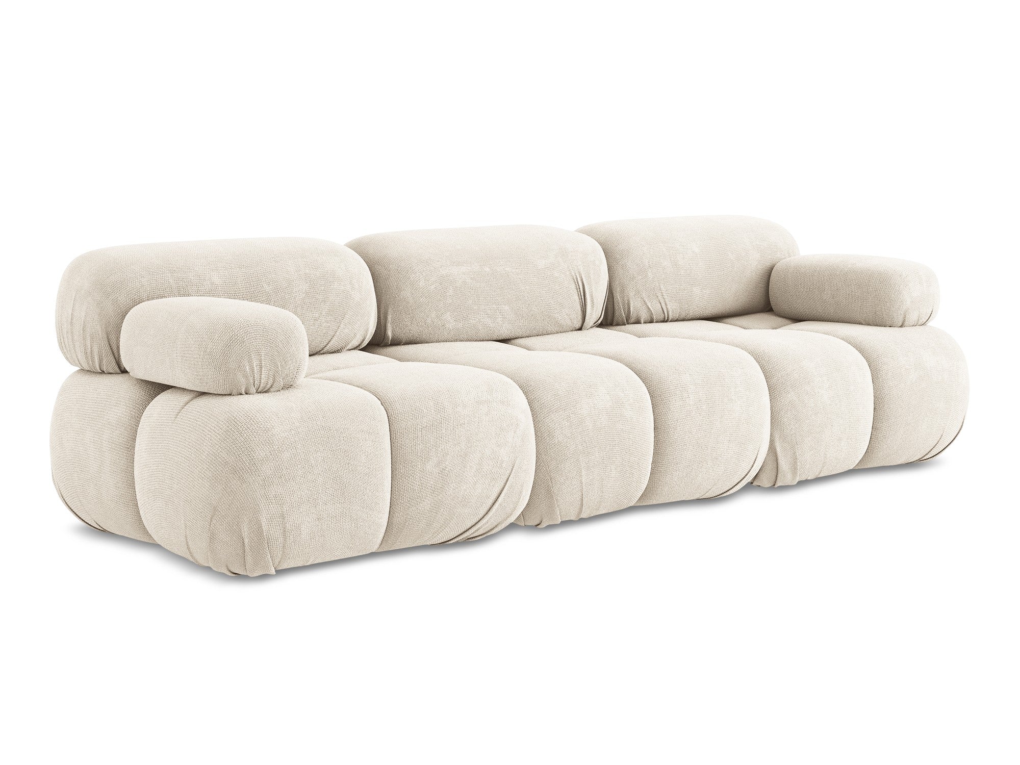 Modulares 3-Sitzer-Sofa LOKUA hellbeige Chenille