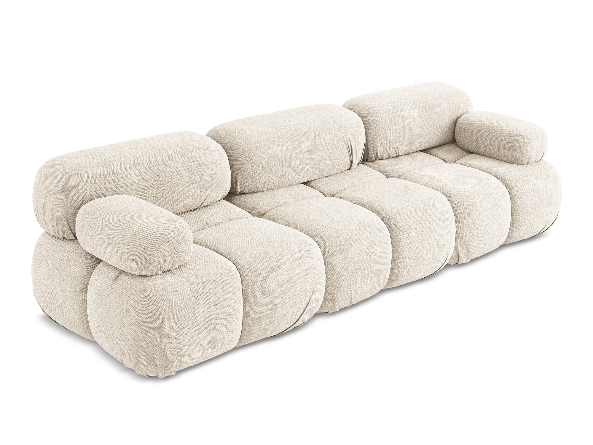 Modulares 3-Sitzer-Sofa LOKUA hellbeige Chenille