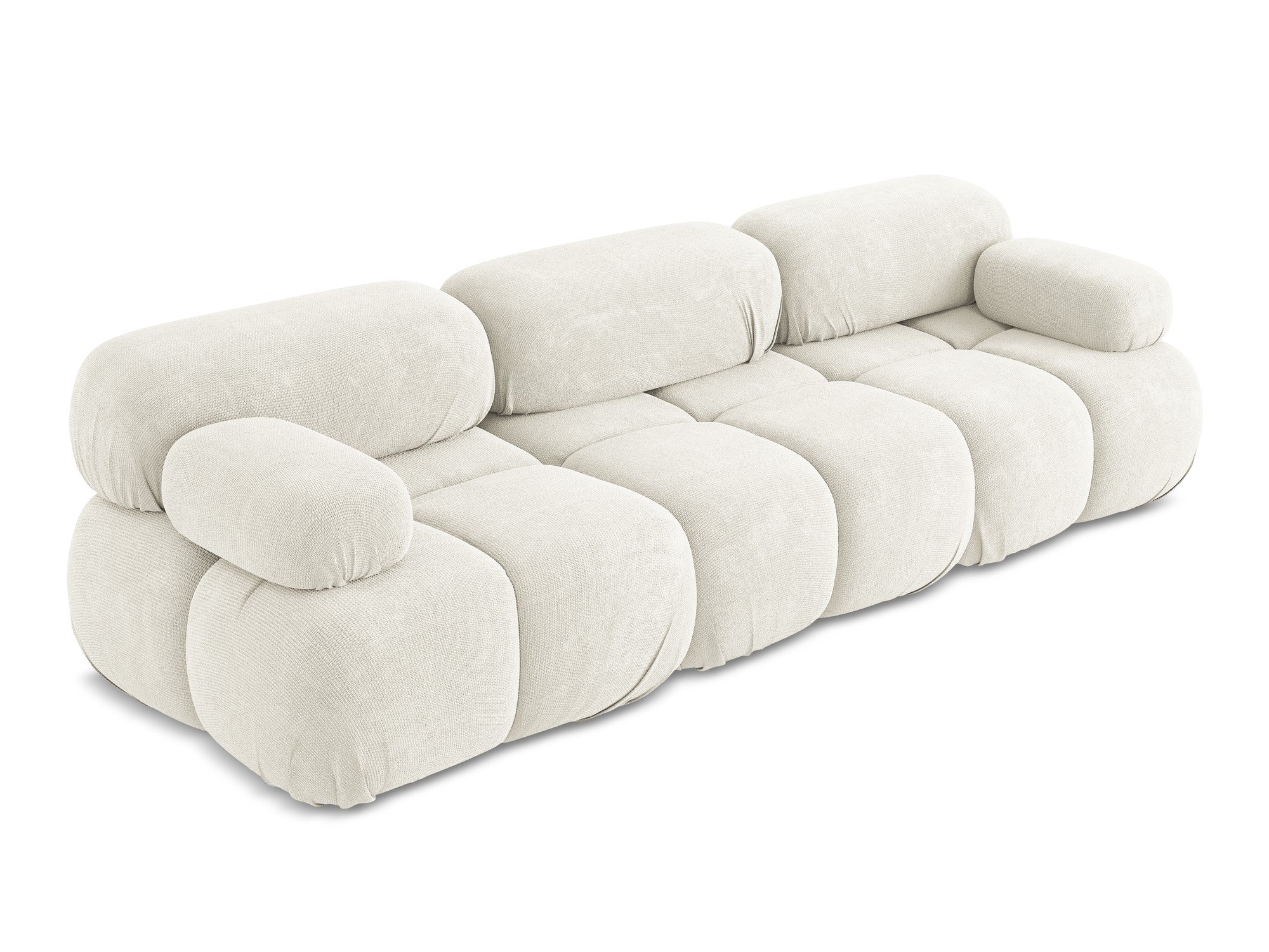 Modulares 3-Sitzer-Sofa LOKUA weißes Chenille