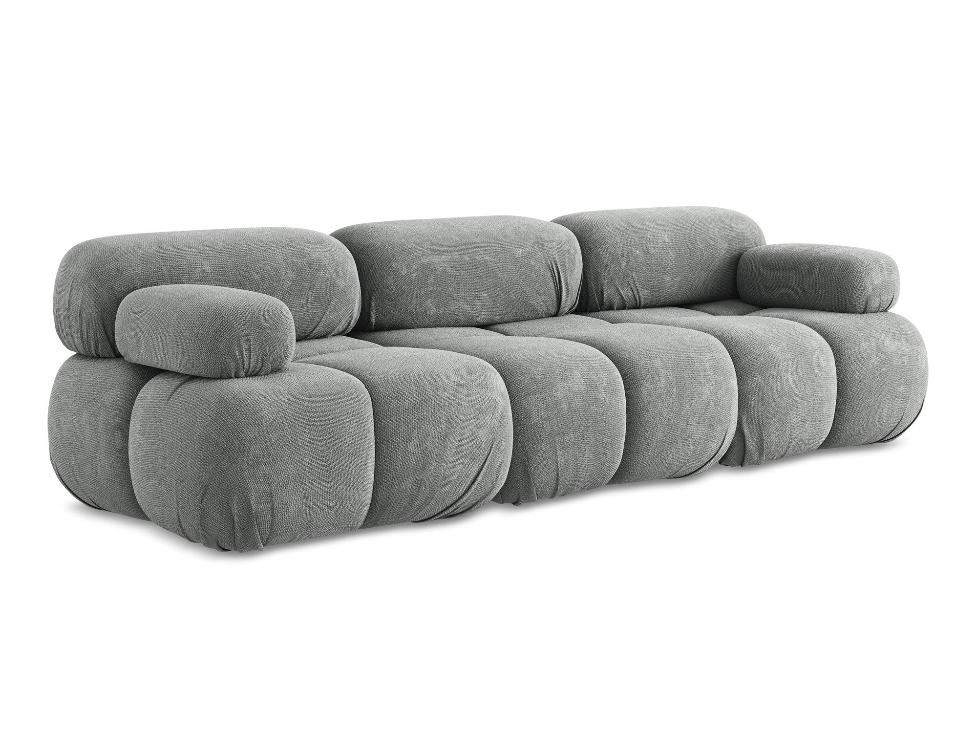 Modulares 3-Sitzer-Sofa LOKUA graues Chenille