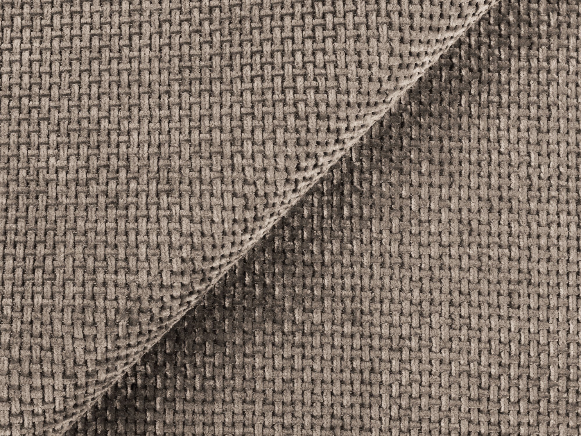 Modularer Ecksofa LOKUA in dunkelbeigem Chenille