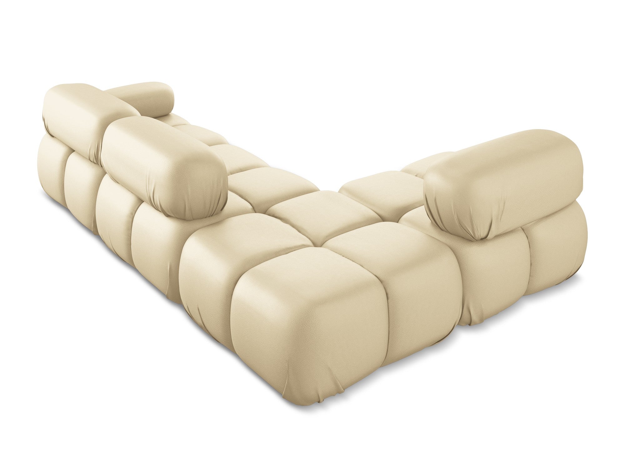 Modularer Ecksofa links LOKUA aus beigem Kunstleder