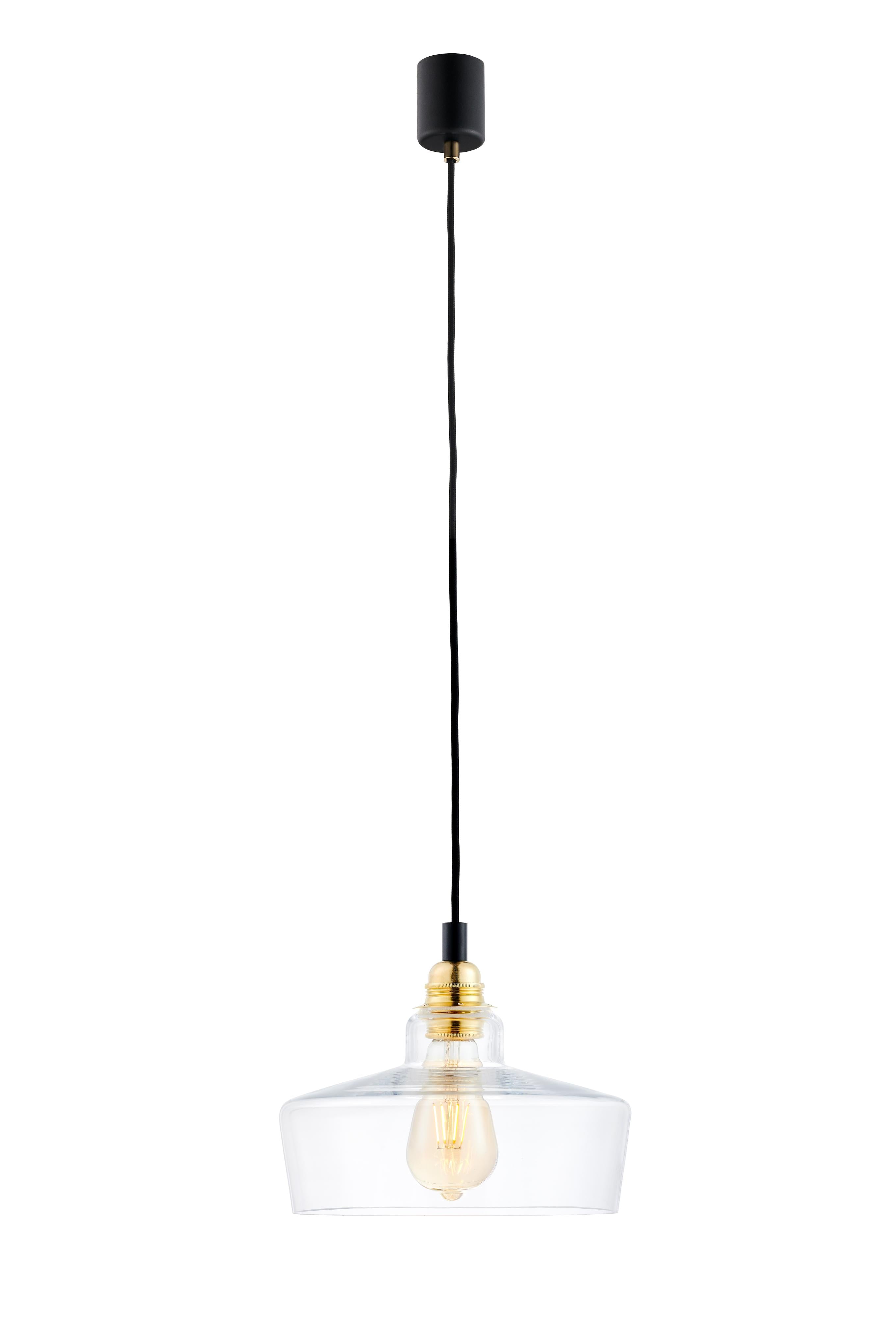 Pendelleuchte LONGIS III transparent mit Gold