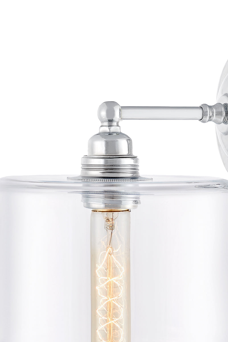 LONGIS IV wall lamp transparent with shiny chrome