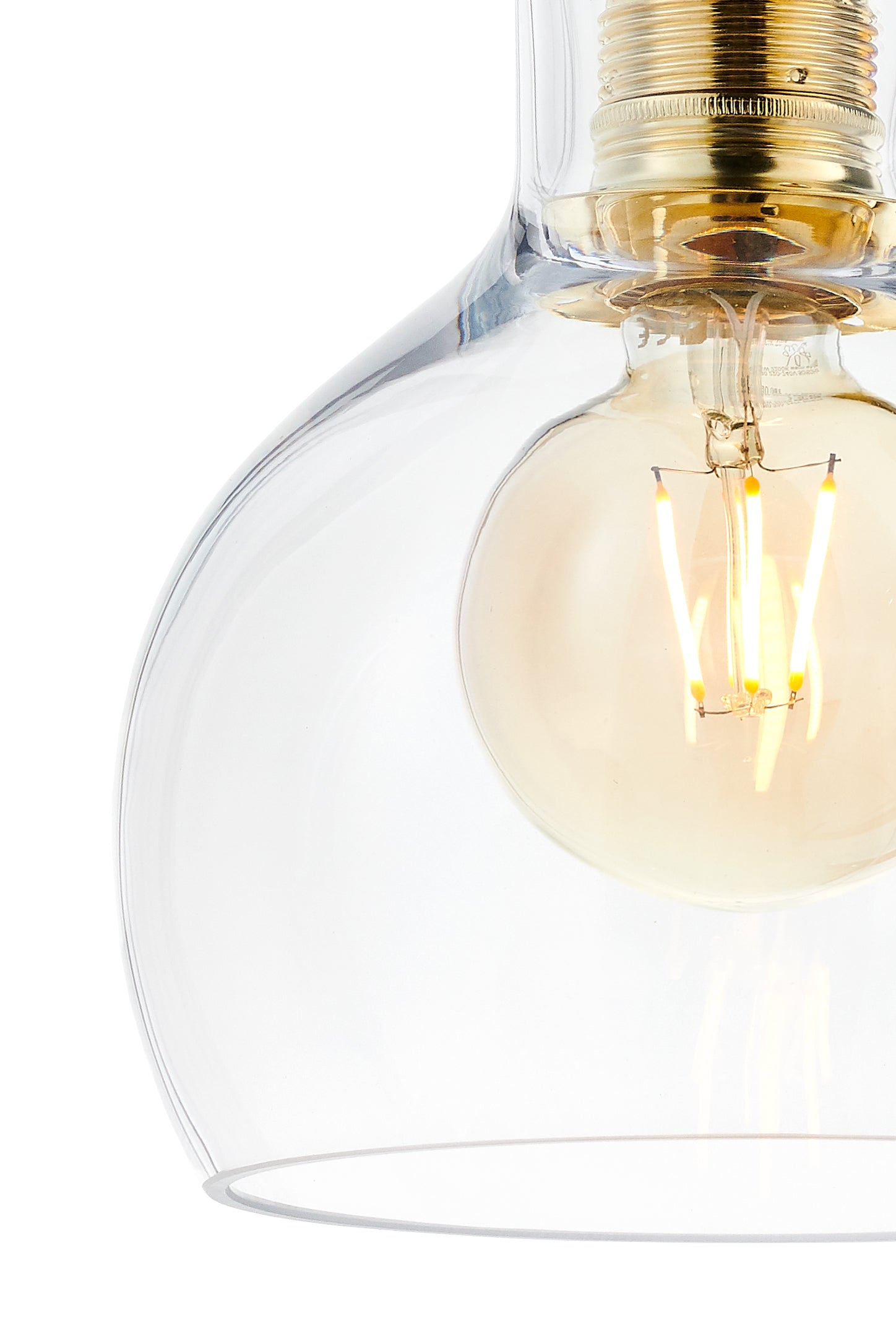 Wandleuchte LONGIS I transparent mit Schwarz und Gold