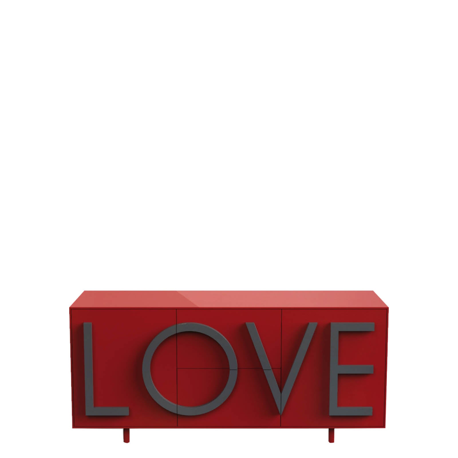 Red love chest of drawers