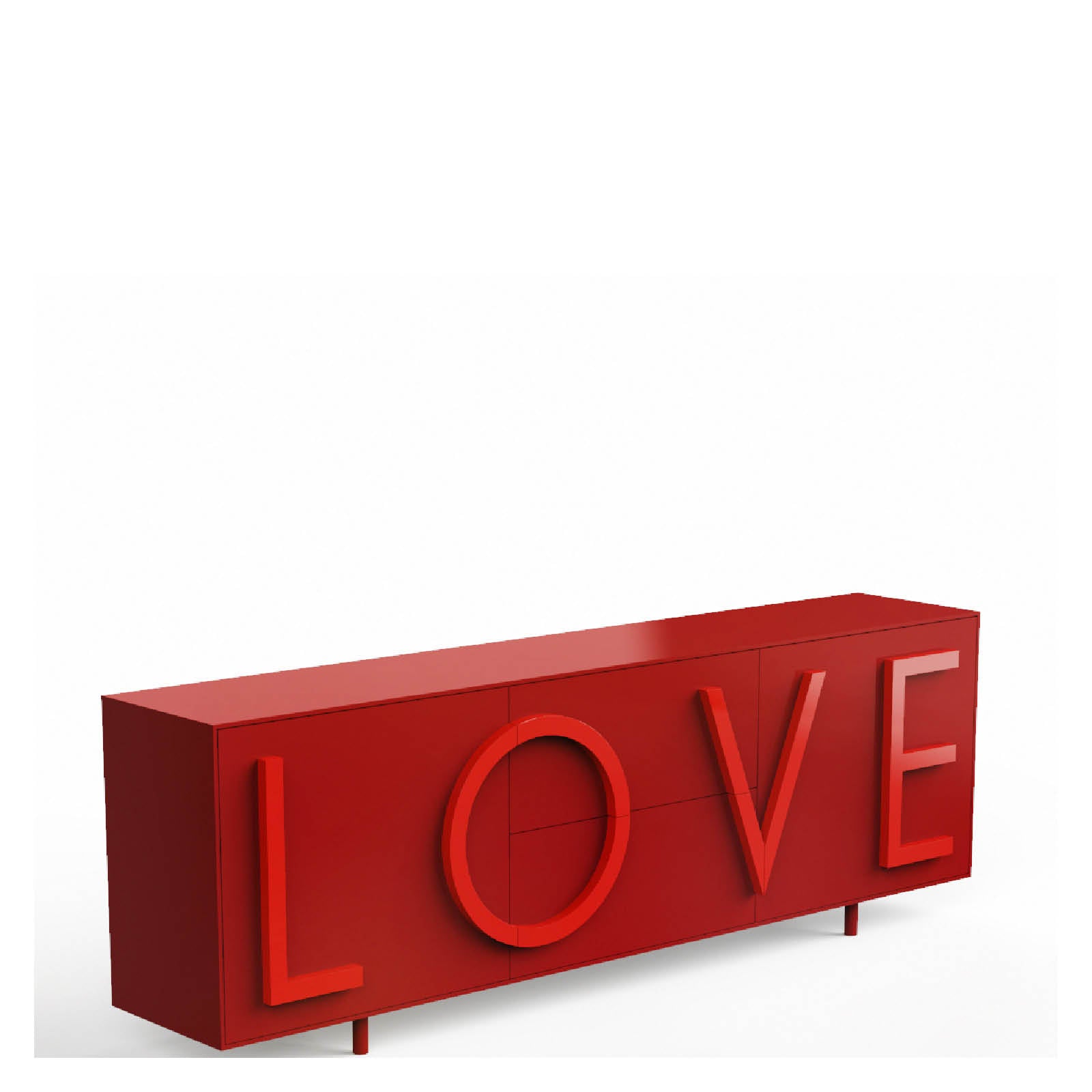 Red love chest of drawers