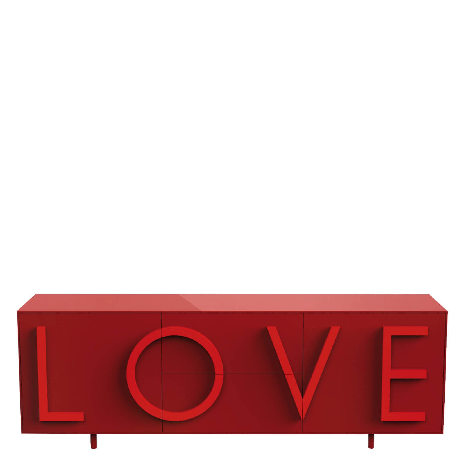 Red love chest of drawers