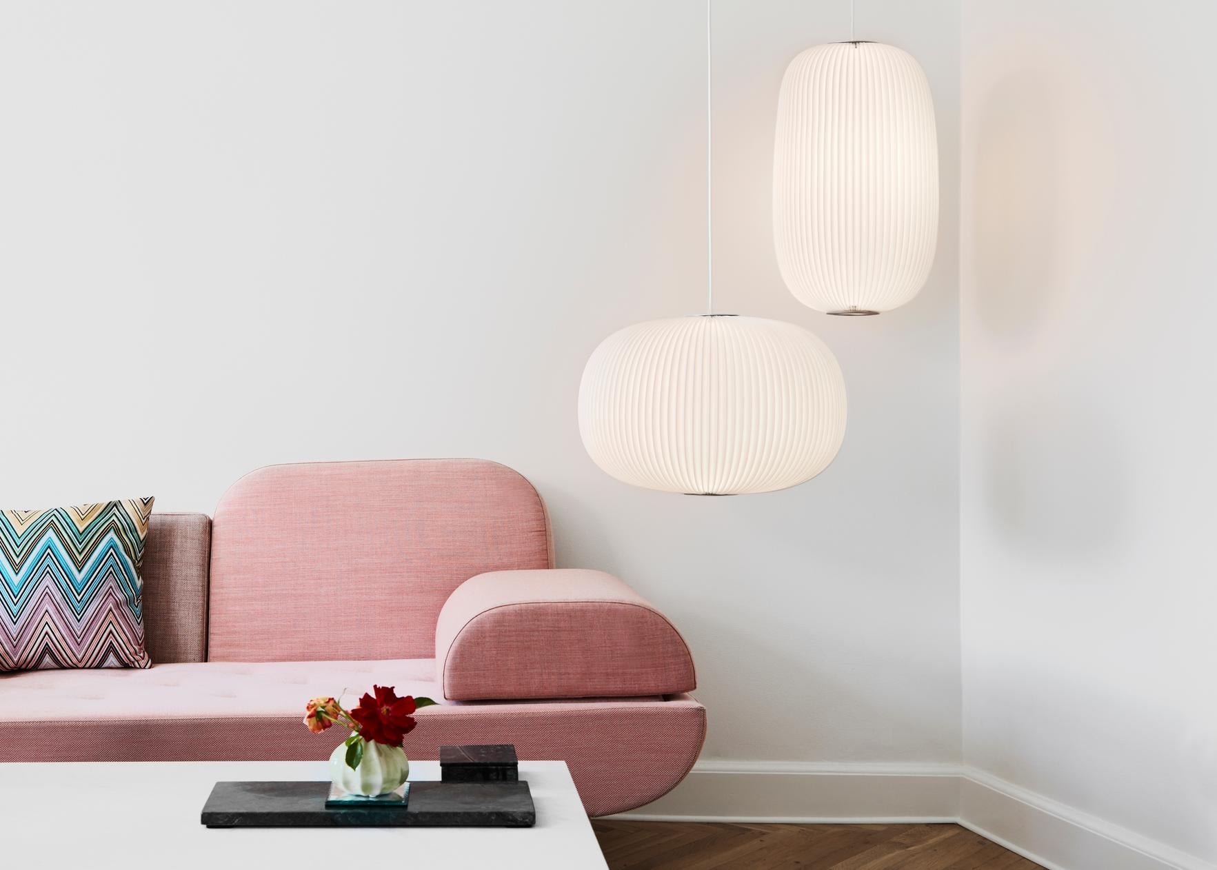 Pendelleuchte MODELL 132 LAMELLA 1 weiß mit schwarzem Finish