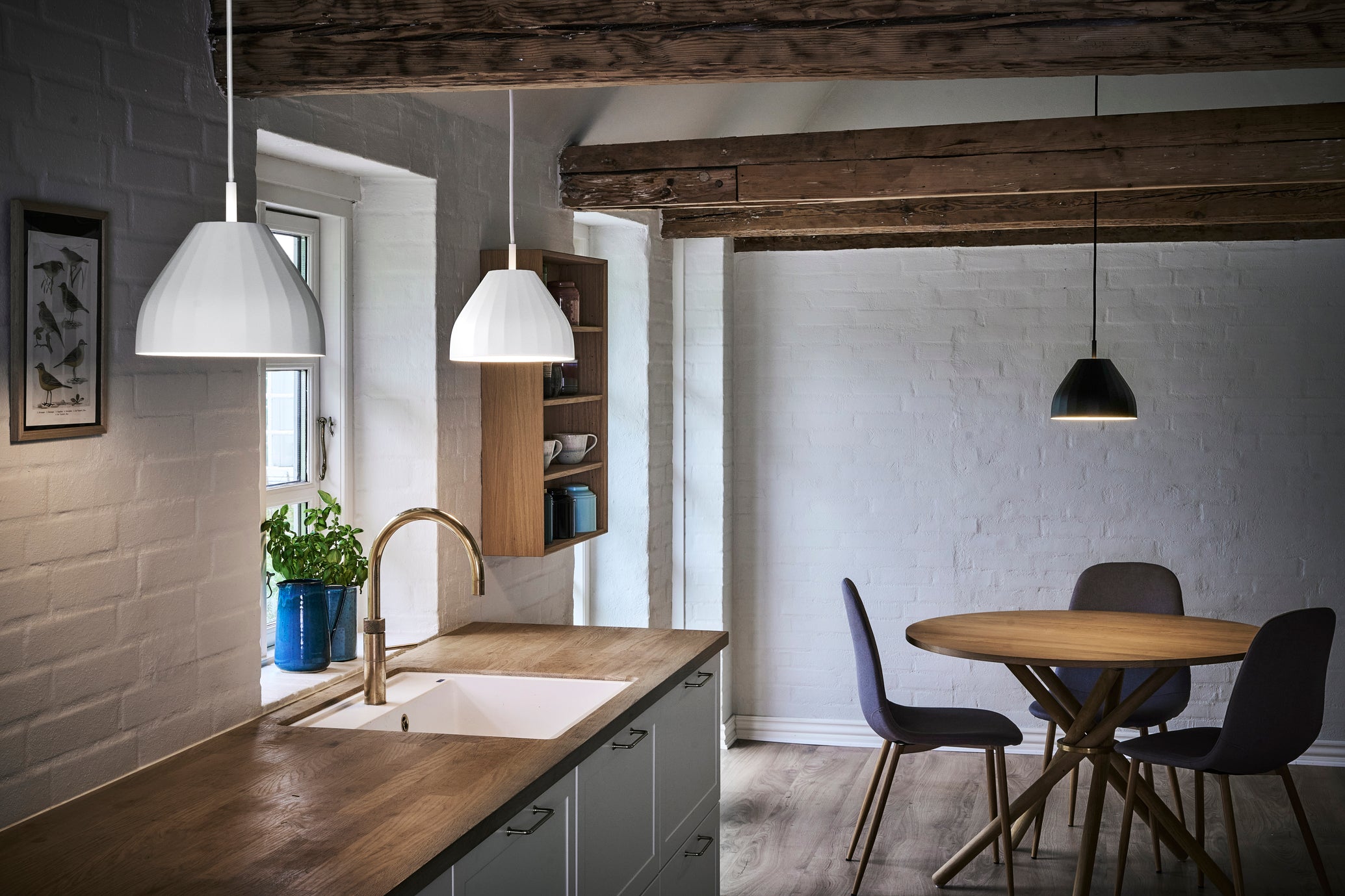 Pendelleuchte MODELL 140 FACET weiß