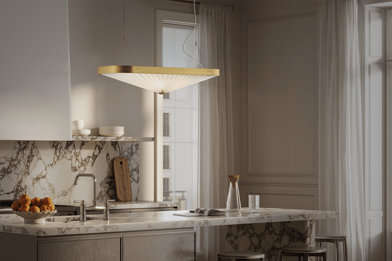 Hanging Lamp MODEL 197 CELINE white with gold