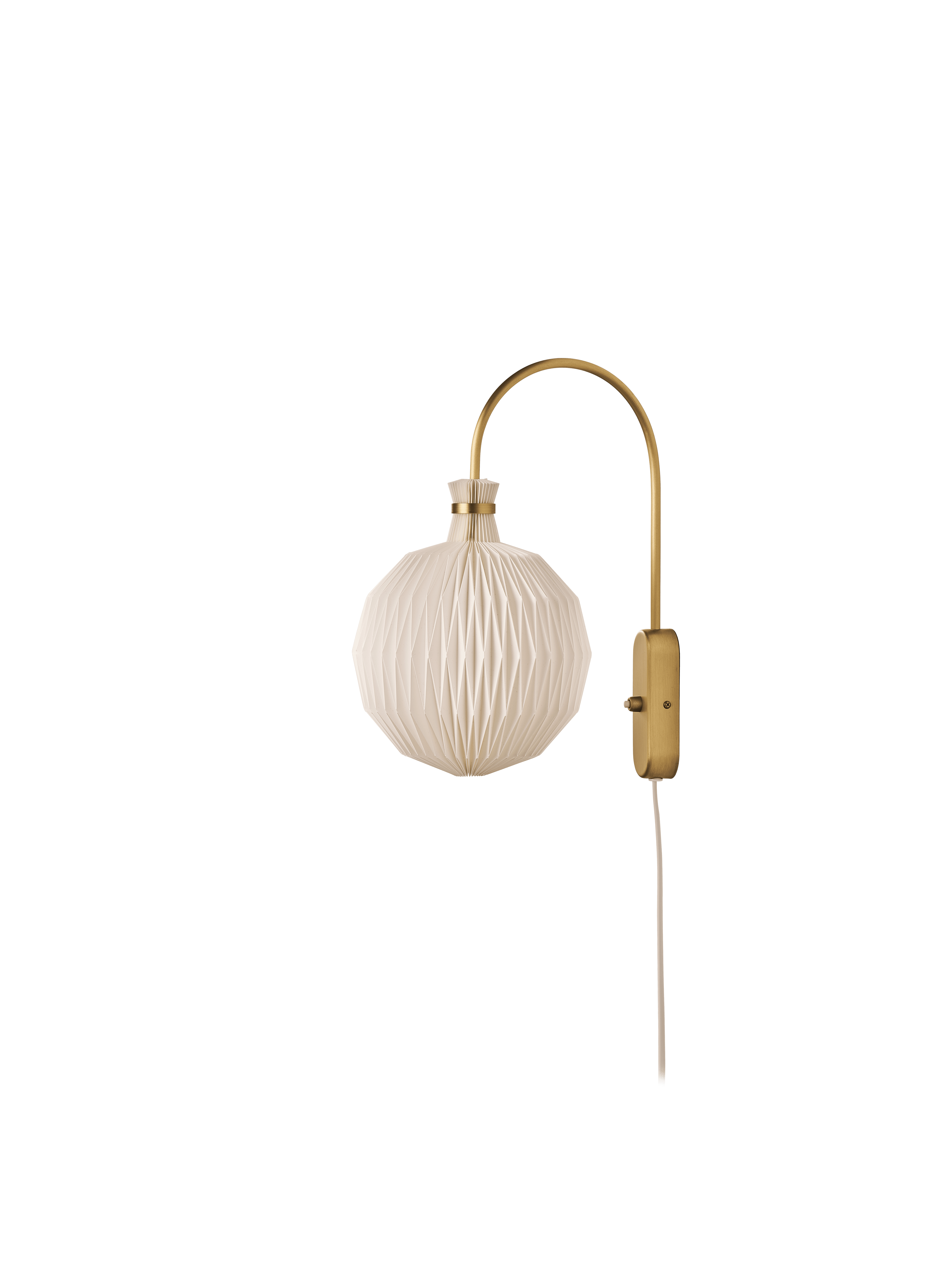 Wall lamp MODEL 201 white with brass base