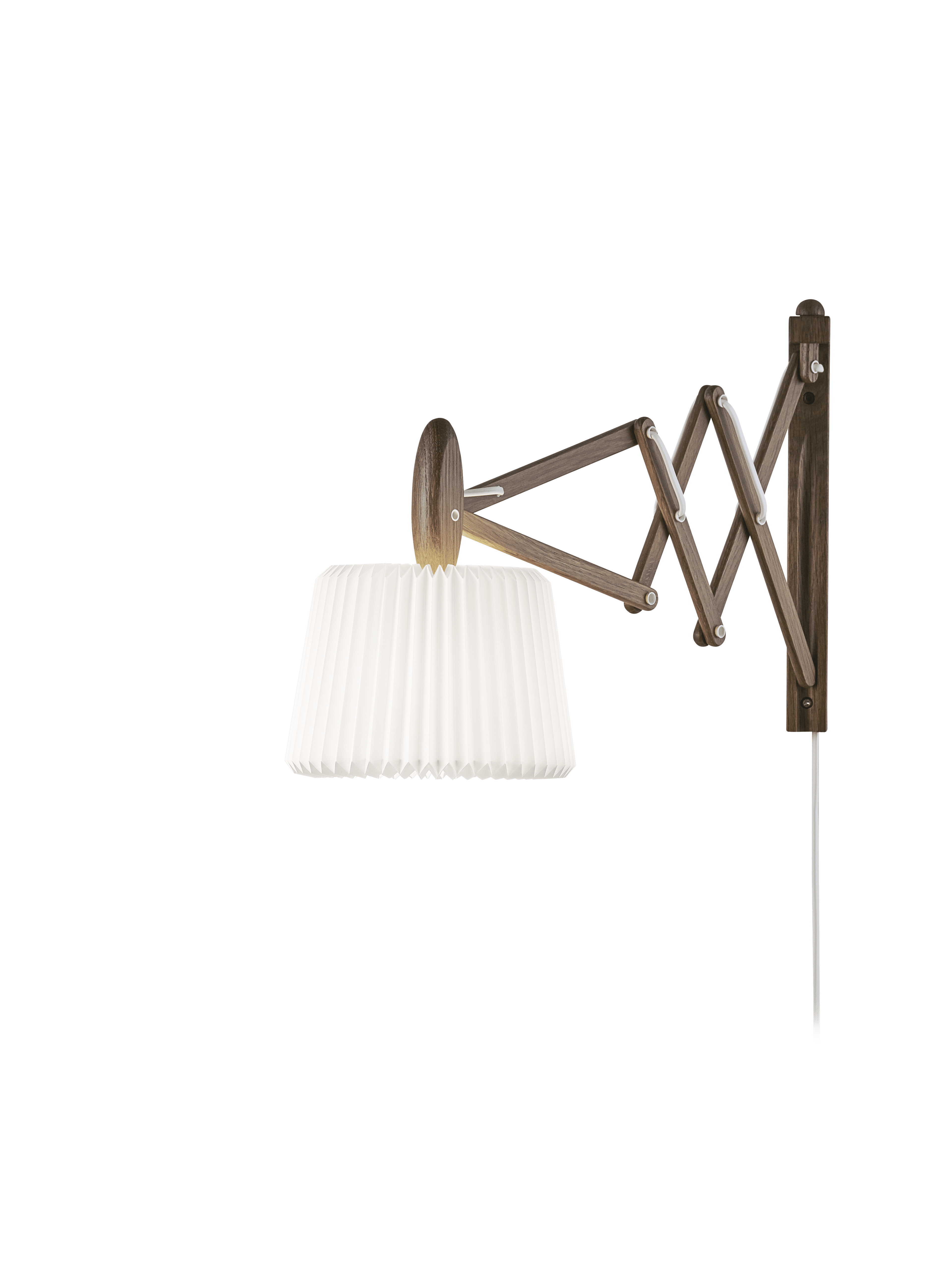 Wall lamp MODEL 223 120 SAX white with dark oak base