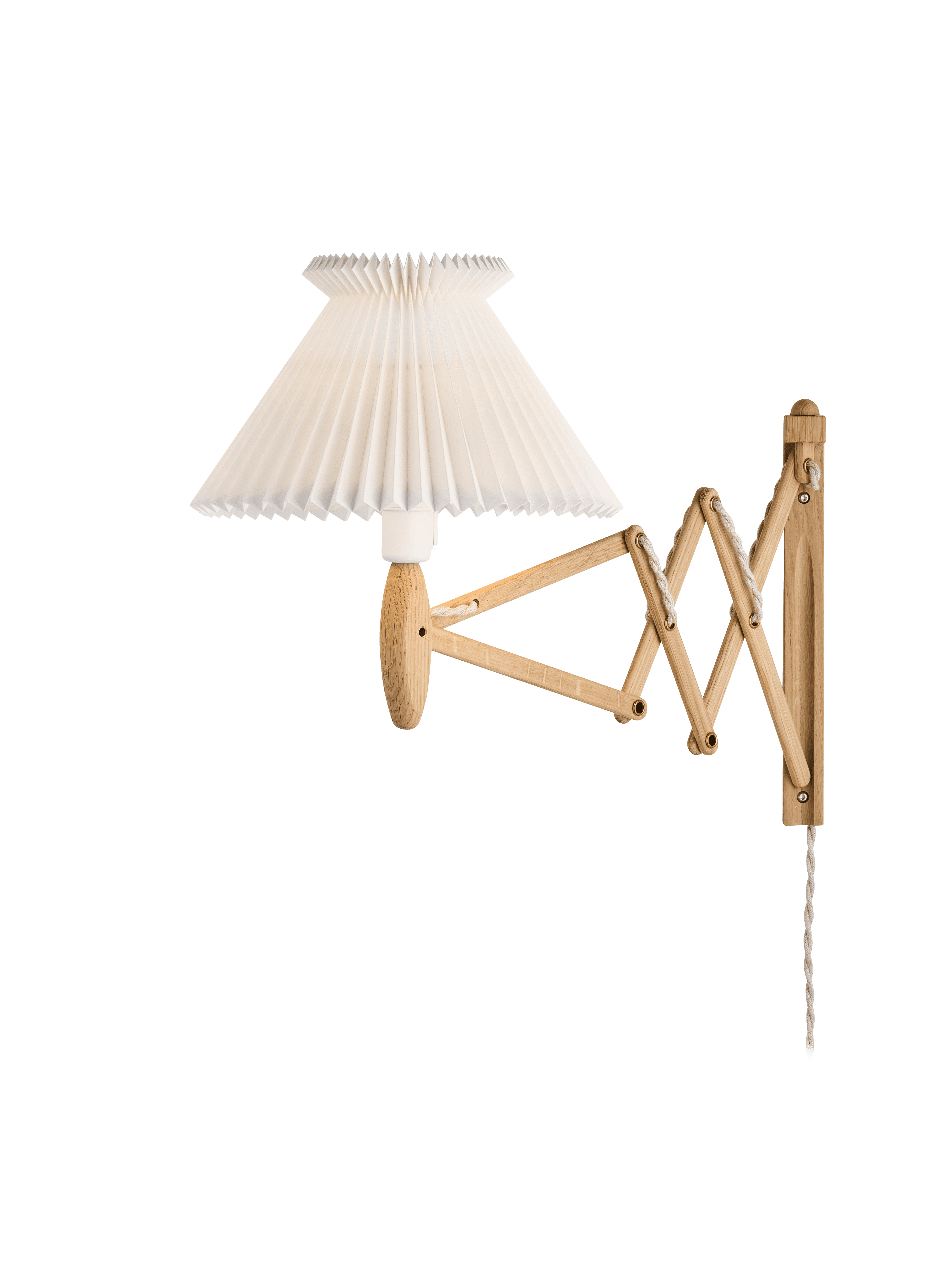 Wandleuchte MODELL 224 6/21 SAX ANNIVERSARY weiß mit Eichenbasis