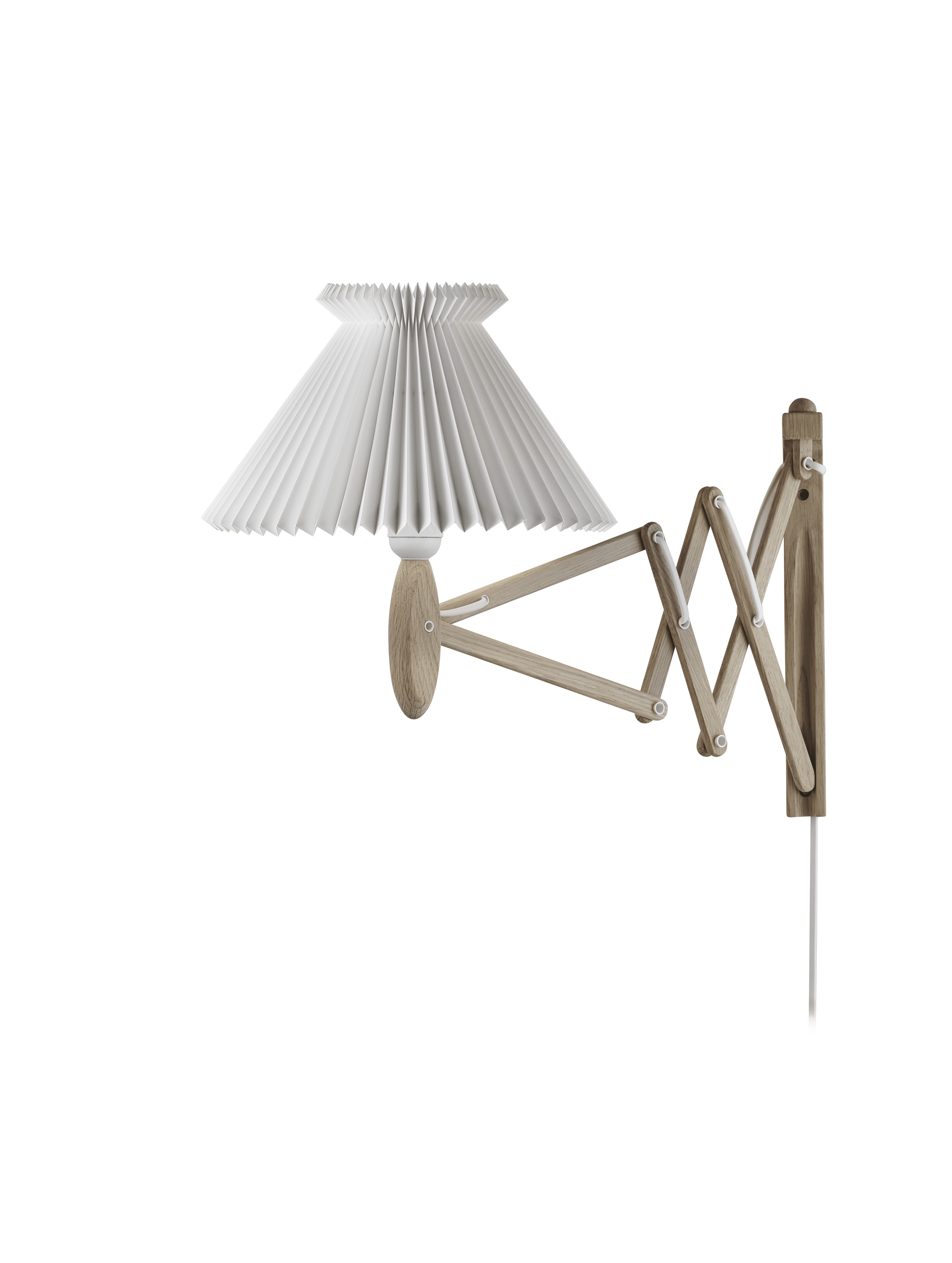 Wall lamp MODEL 224 6/17 SAX white with light oak base