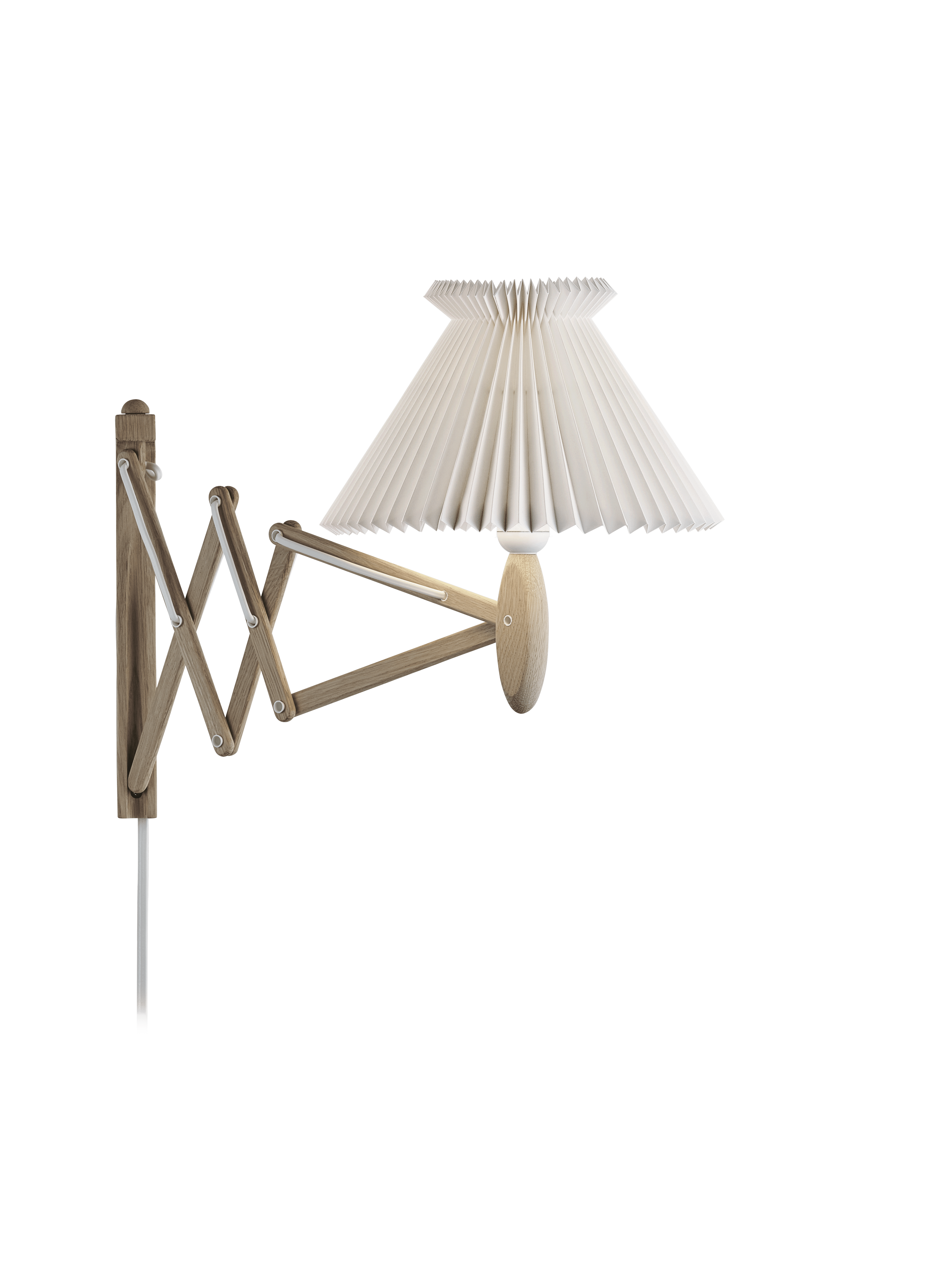 Wall lamp MODEL 224 6/17 SAX white with light oak base
