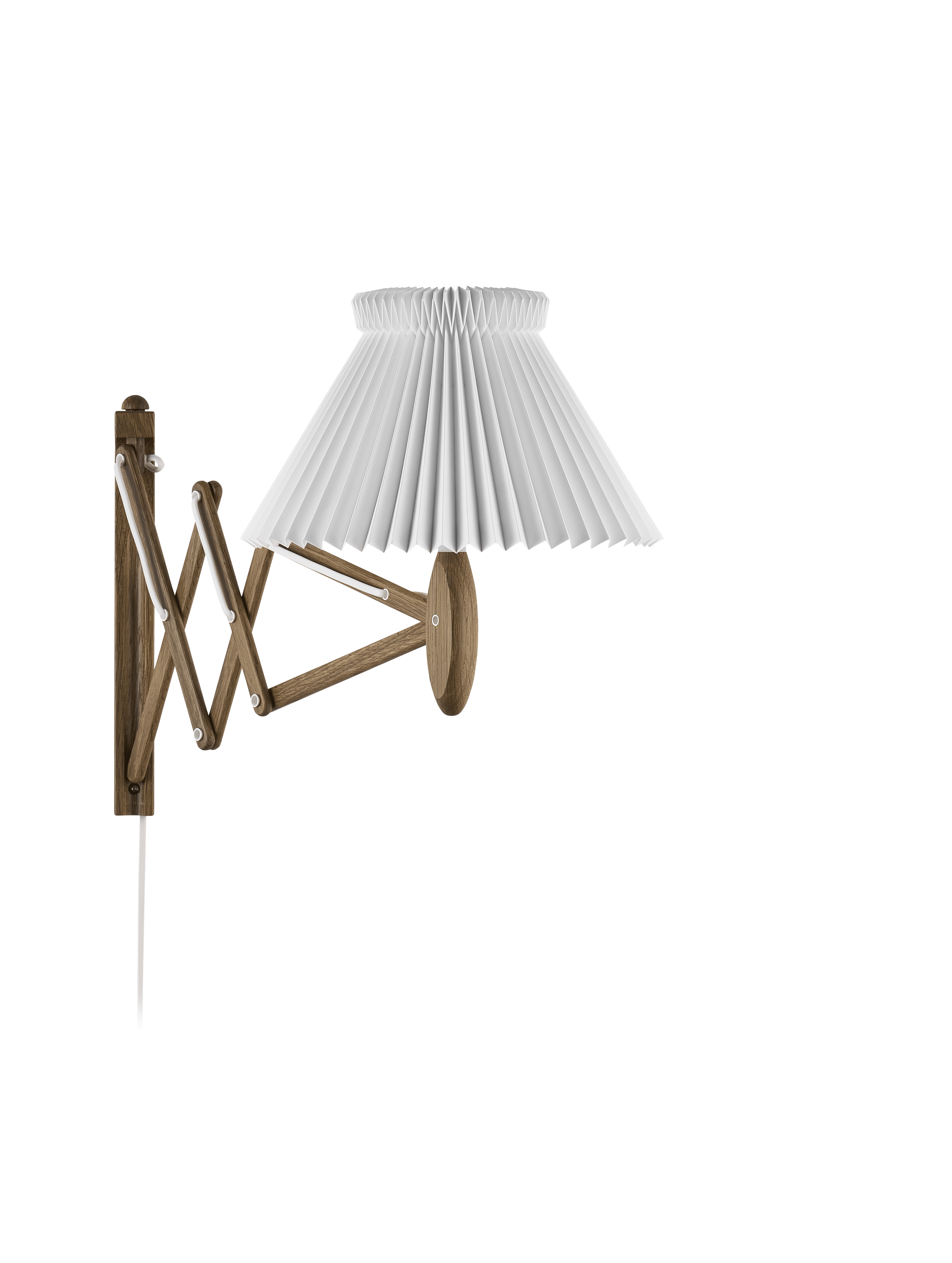 Wall lamp MODEL 224 1/17 SAX white with dark oak base