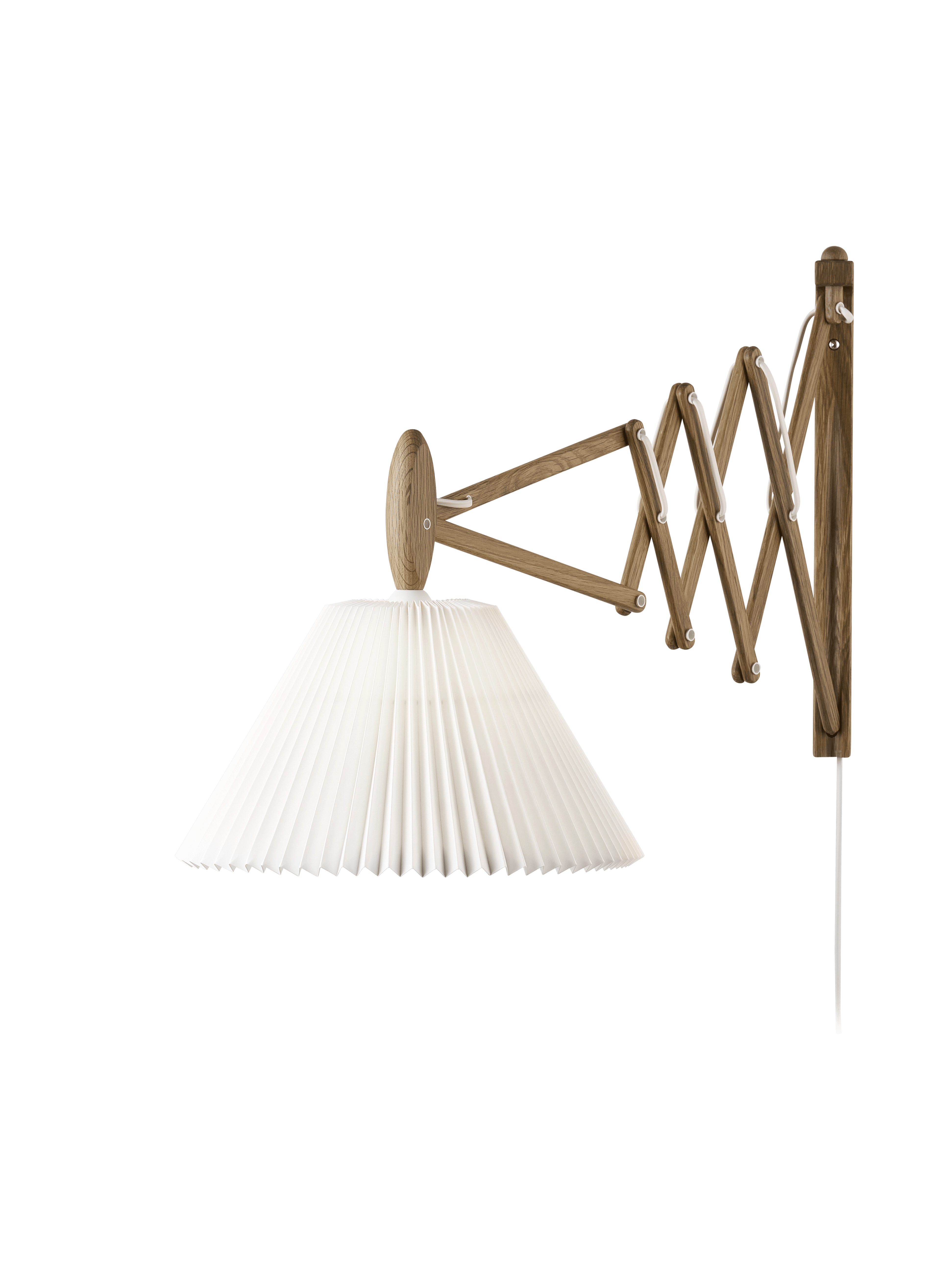 Wall lamp MODEL 233 2/21 SAX white with dark oak base