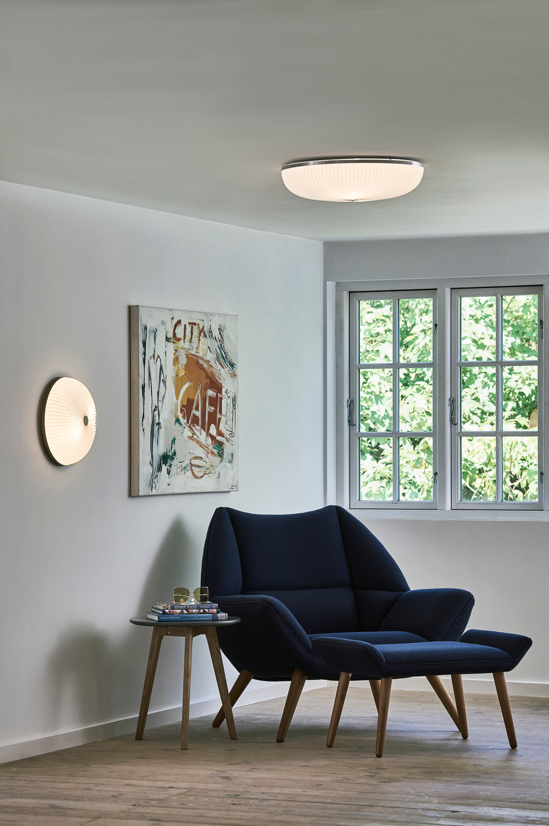 Wall lamp MODEL 235 LAMELLA white with silver