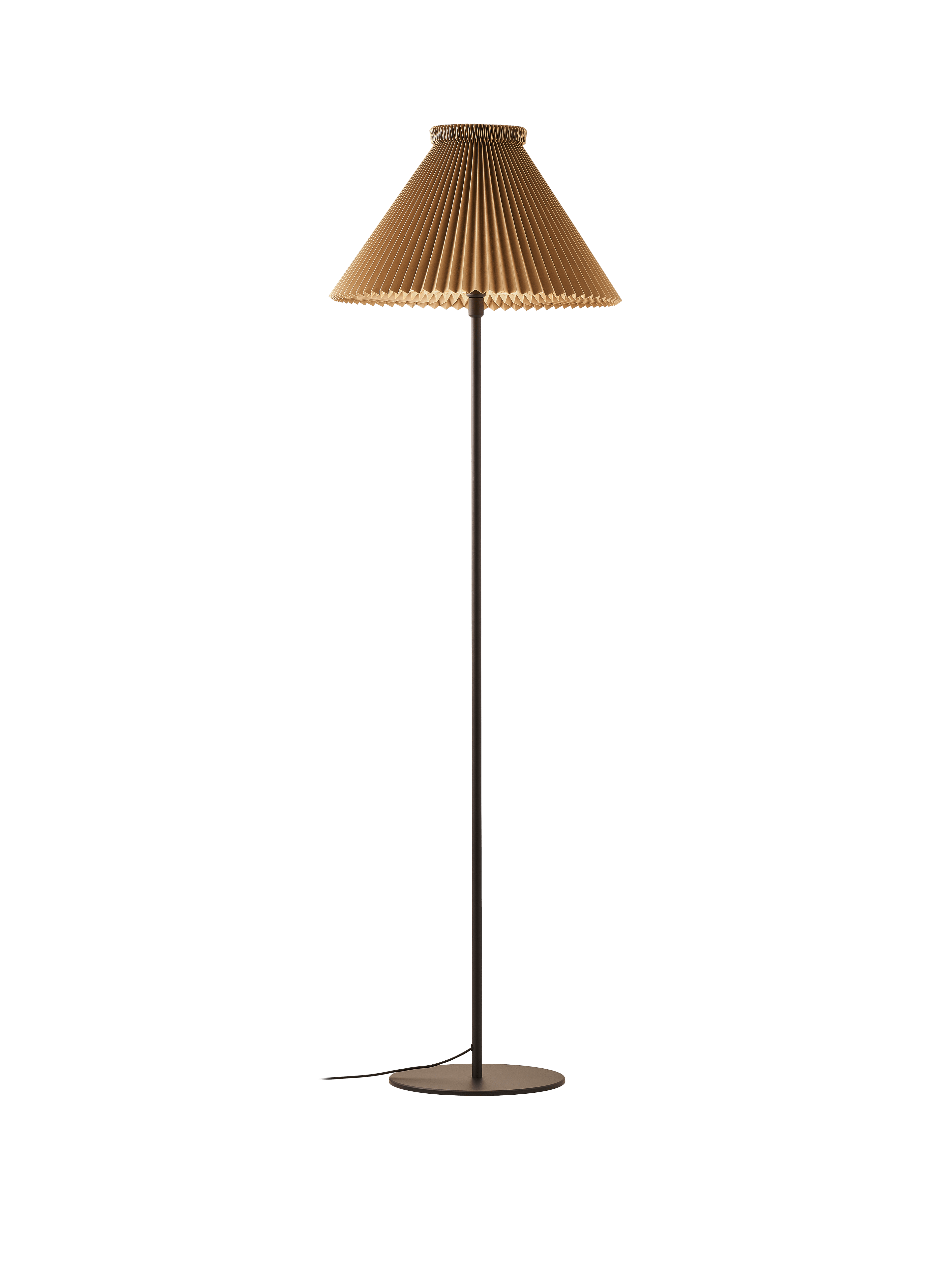 Mustard Floor Lamp MODEL 334 with Black Base