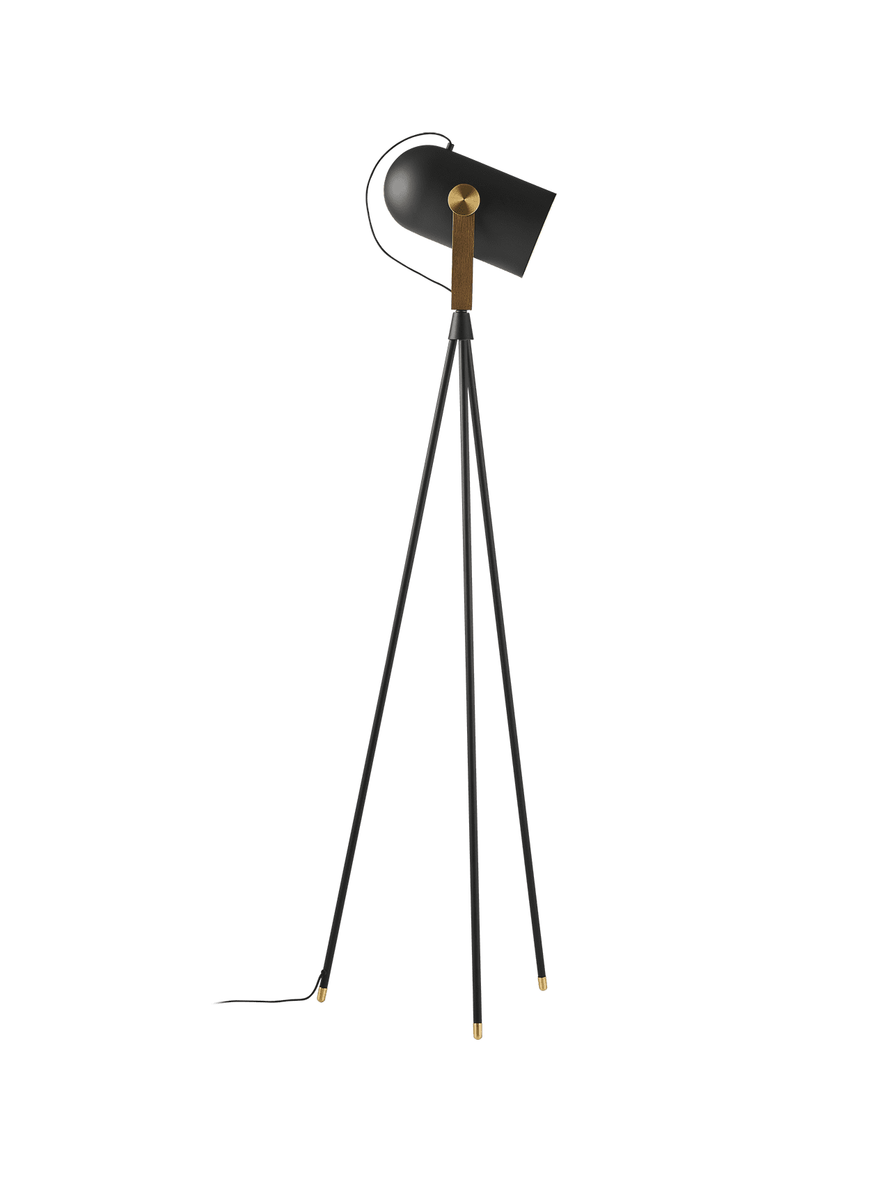 Stehlampe MODELL 362 CARRONADE II schwarz mit Gold