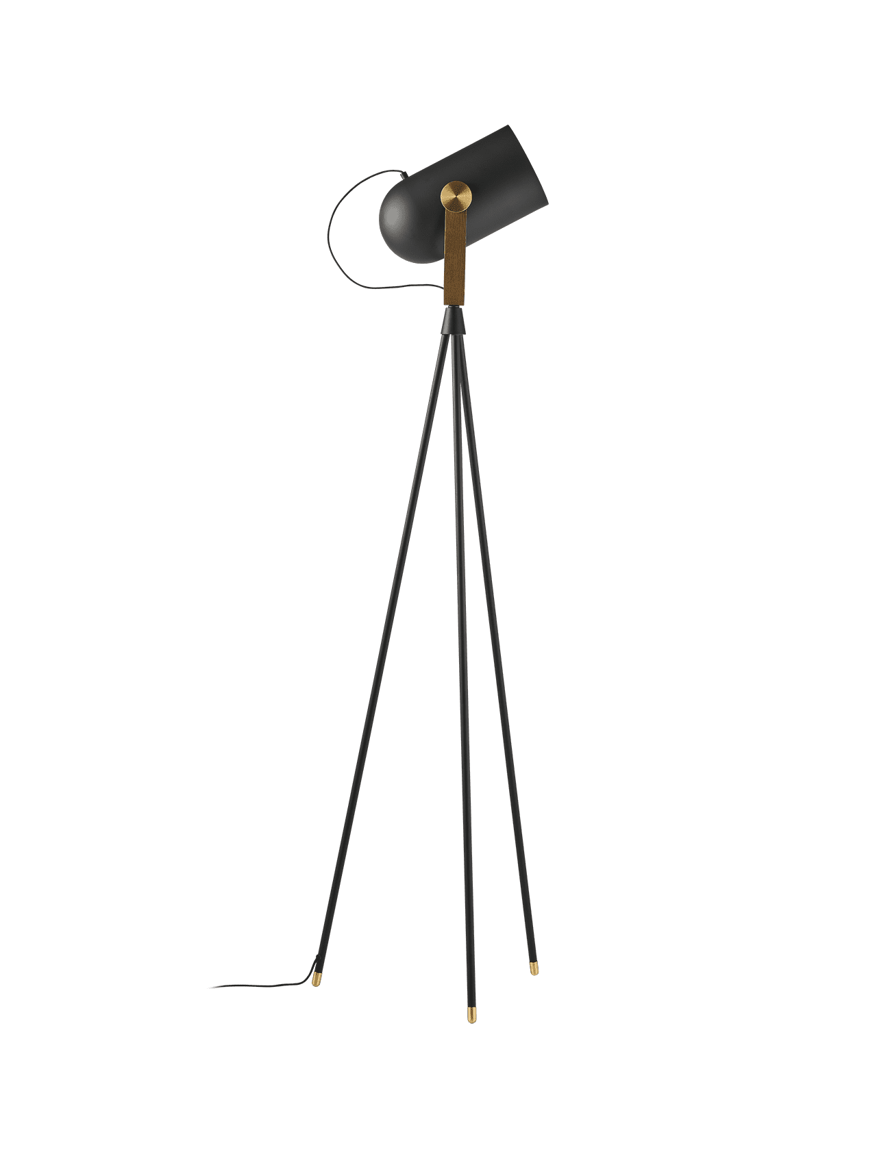 Stehlampe MODELL 362 CARRONADE II schwarz mit Gold