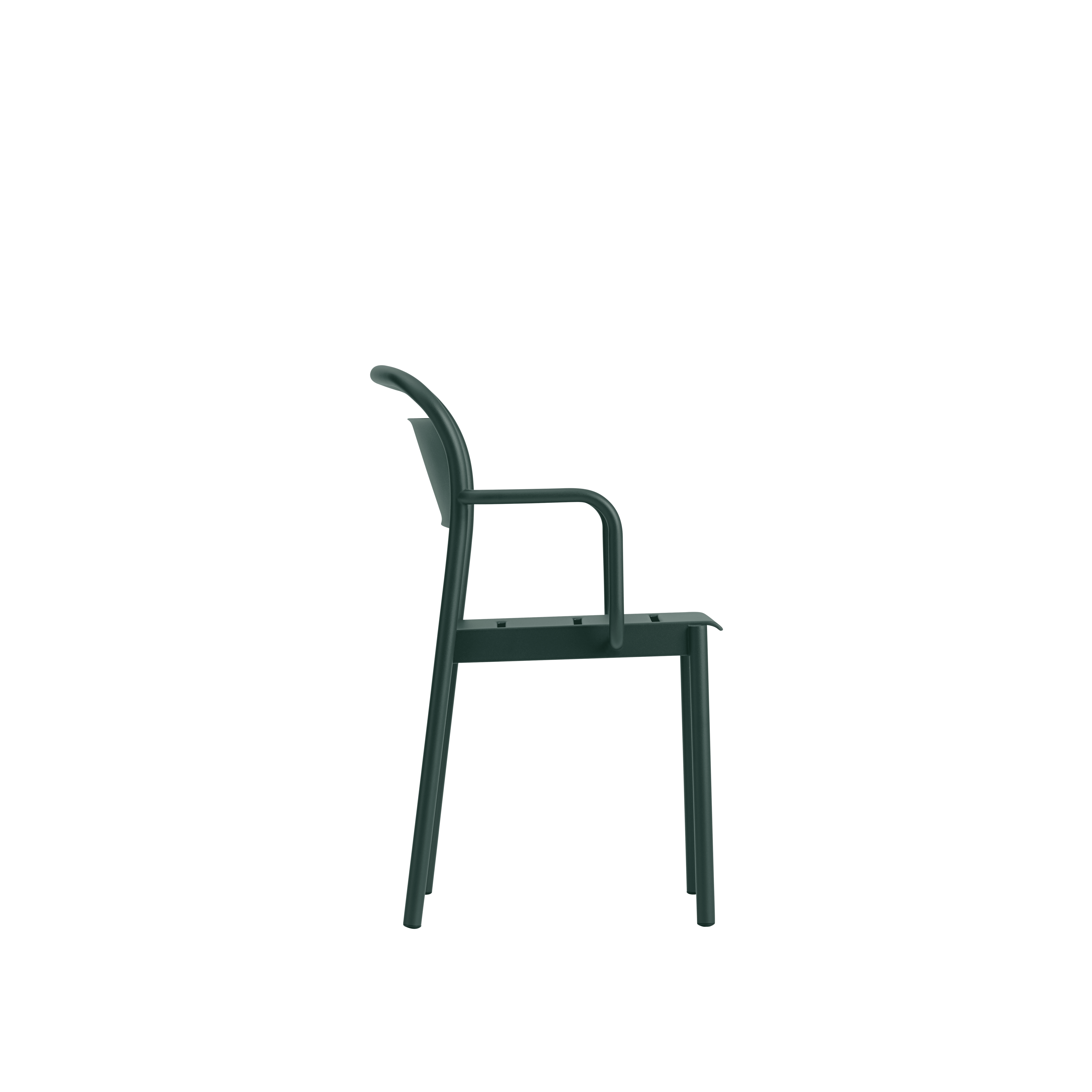 Outdoor Armchair LINEAR Dark Green Steel