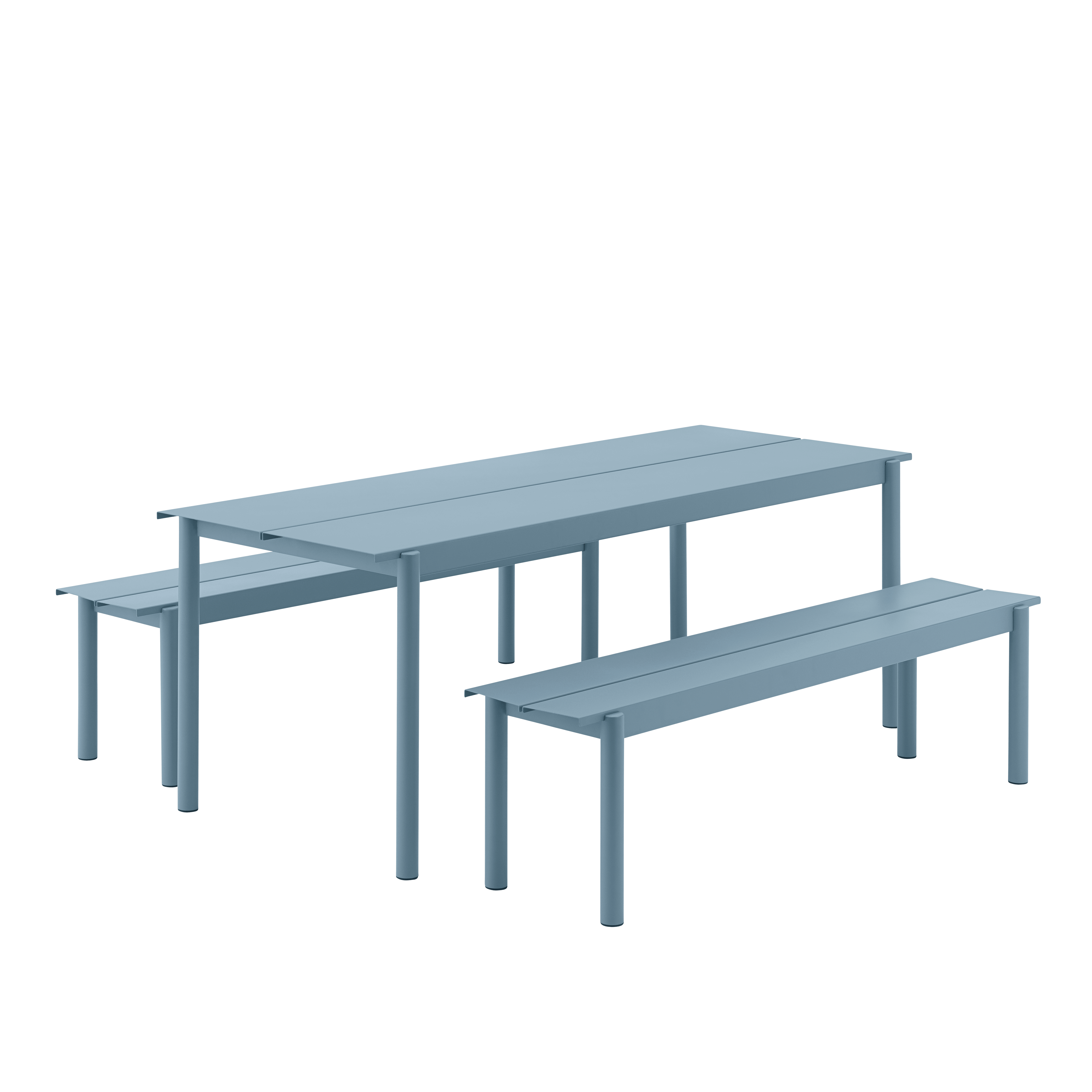 LINEAR Outdoor Table Blue Steel