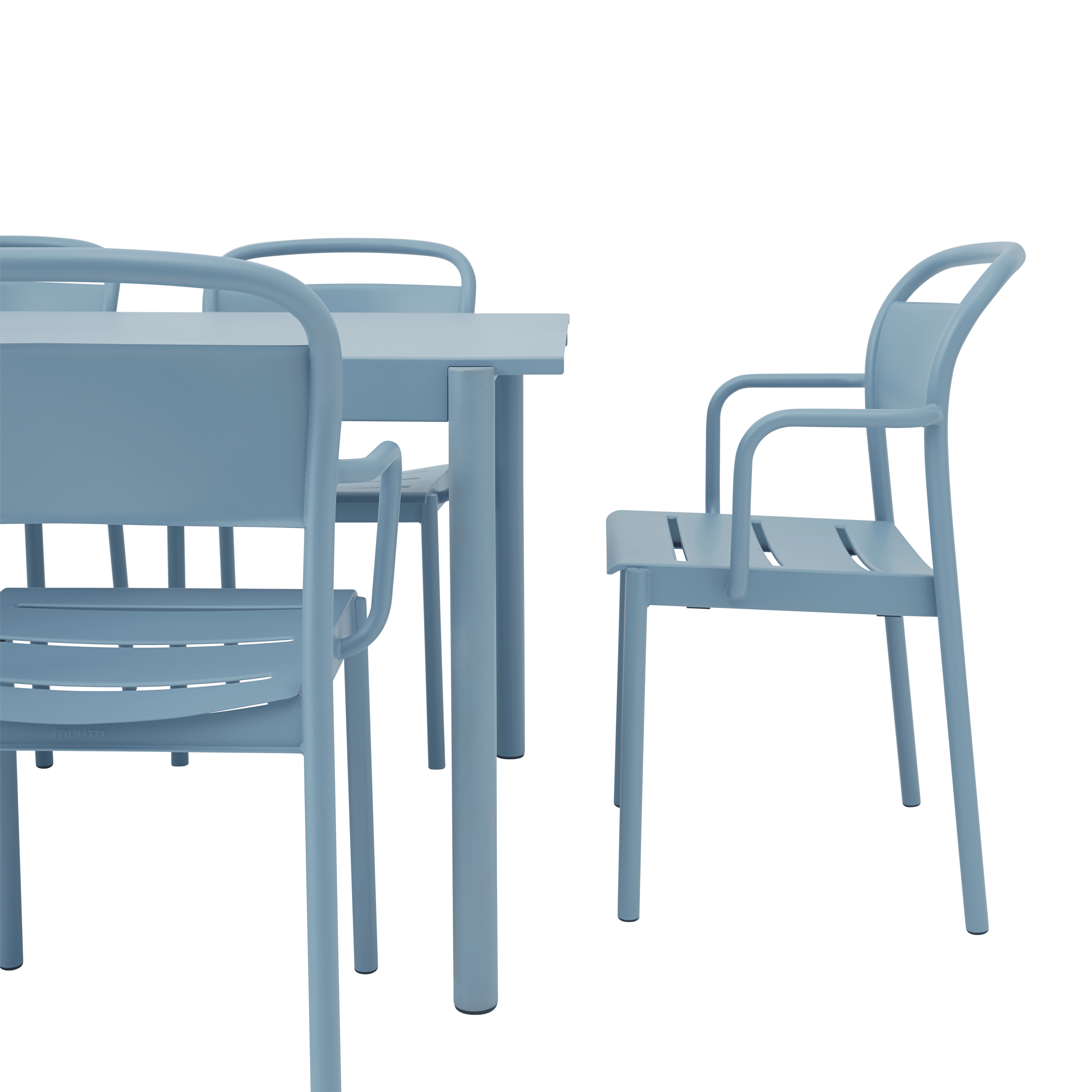 LINEAR Outdoor Table Blue Steel