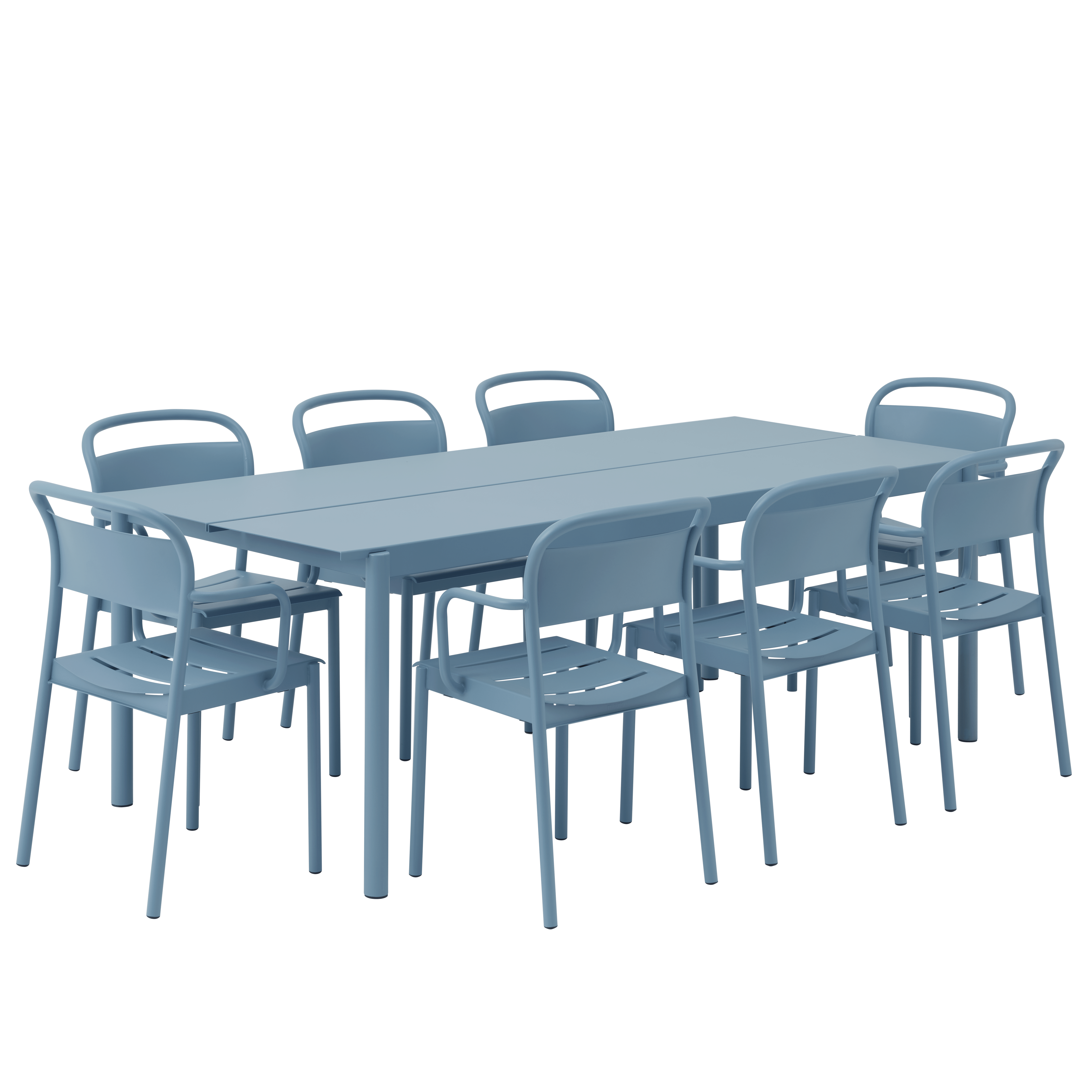 LINEAR Outdoor Table Blue Steel