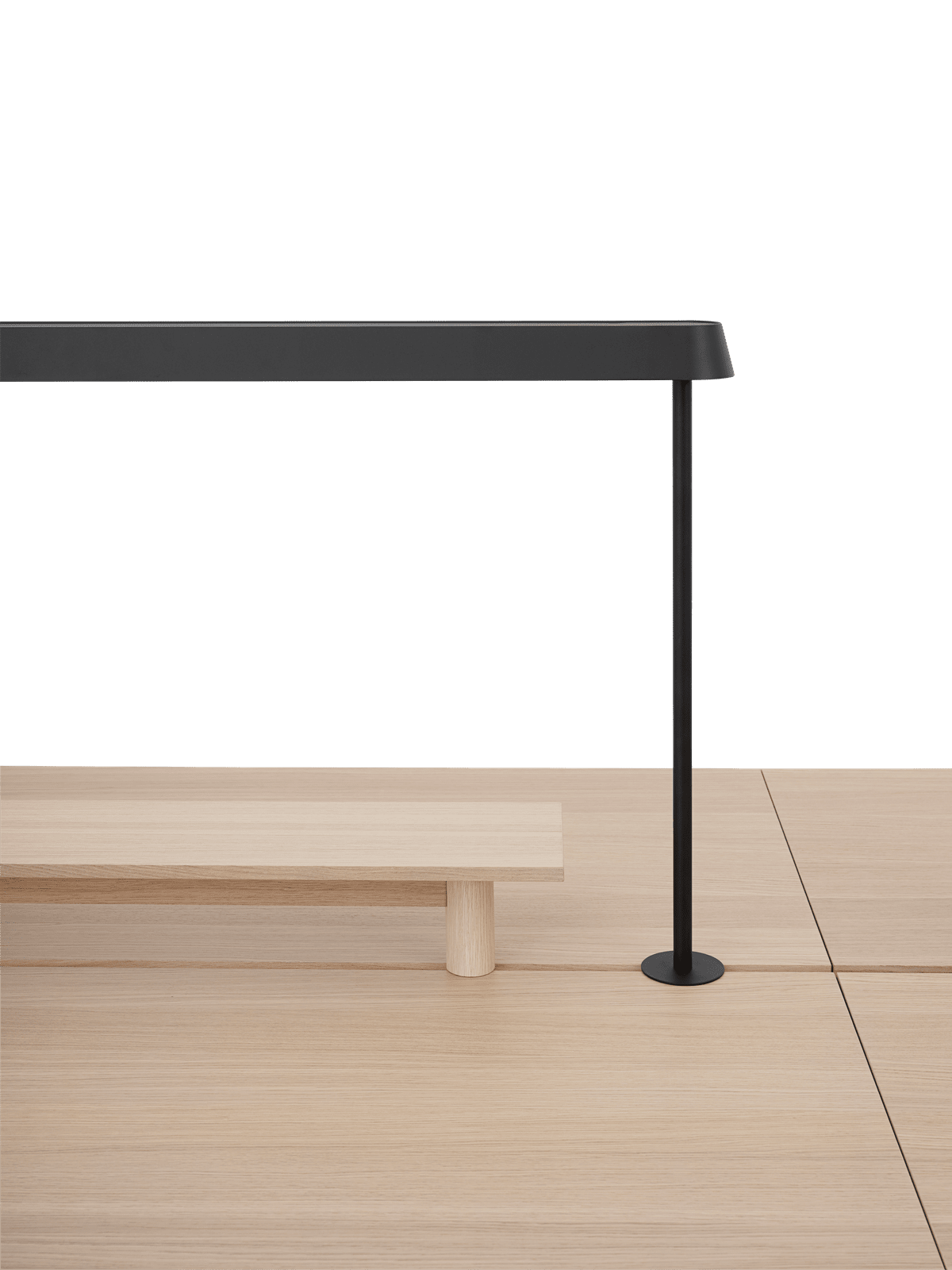 LINEAR SYSTEM HIGH Office Desk - Configuration 1, Oak Veneer