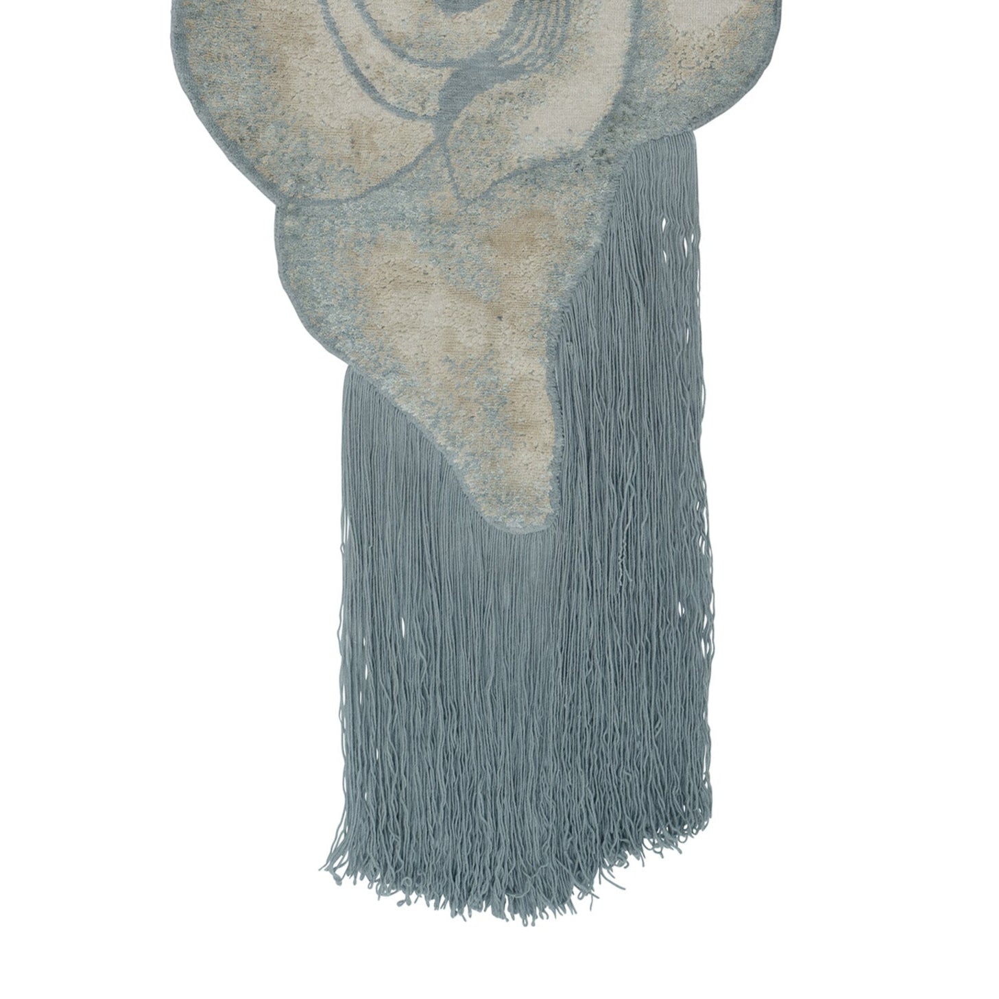 Decorative rug AQUALLENCE blue with beige