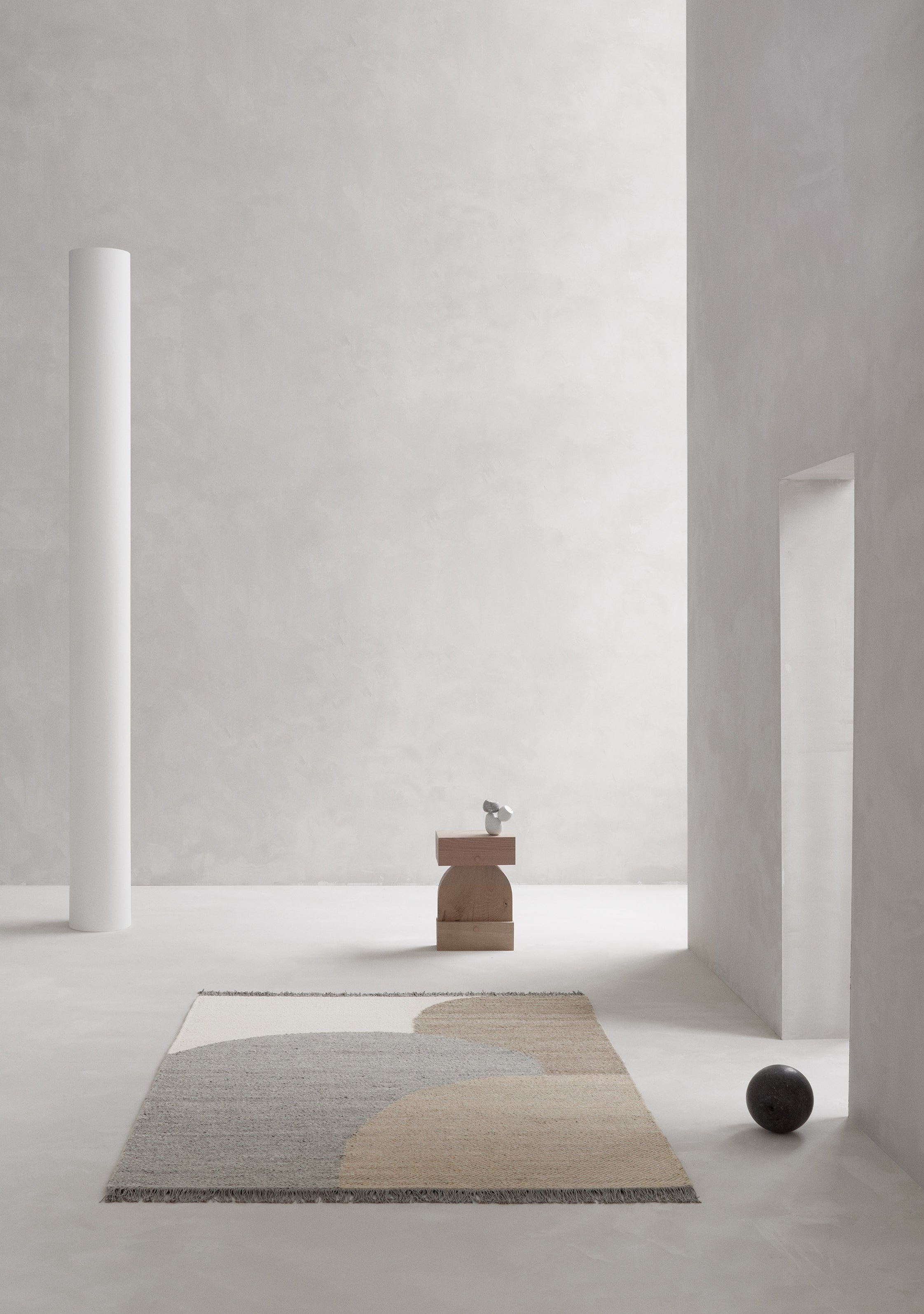 Teppich EIK grau mit beige