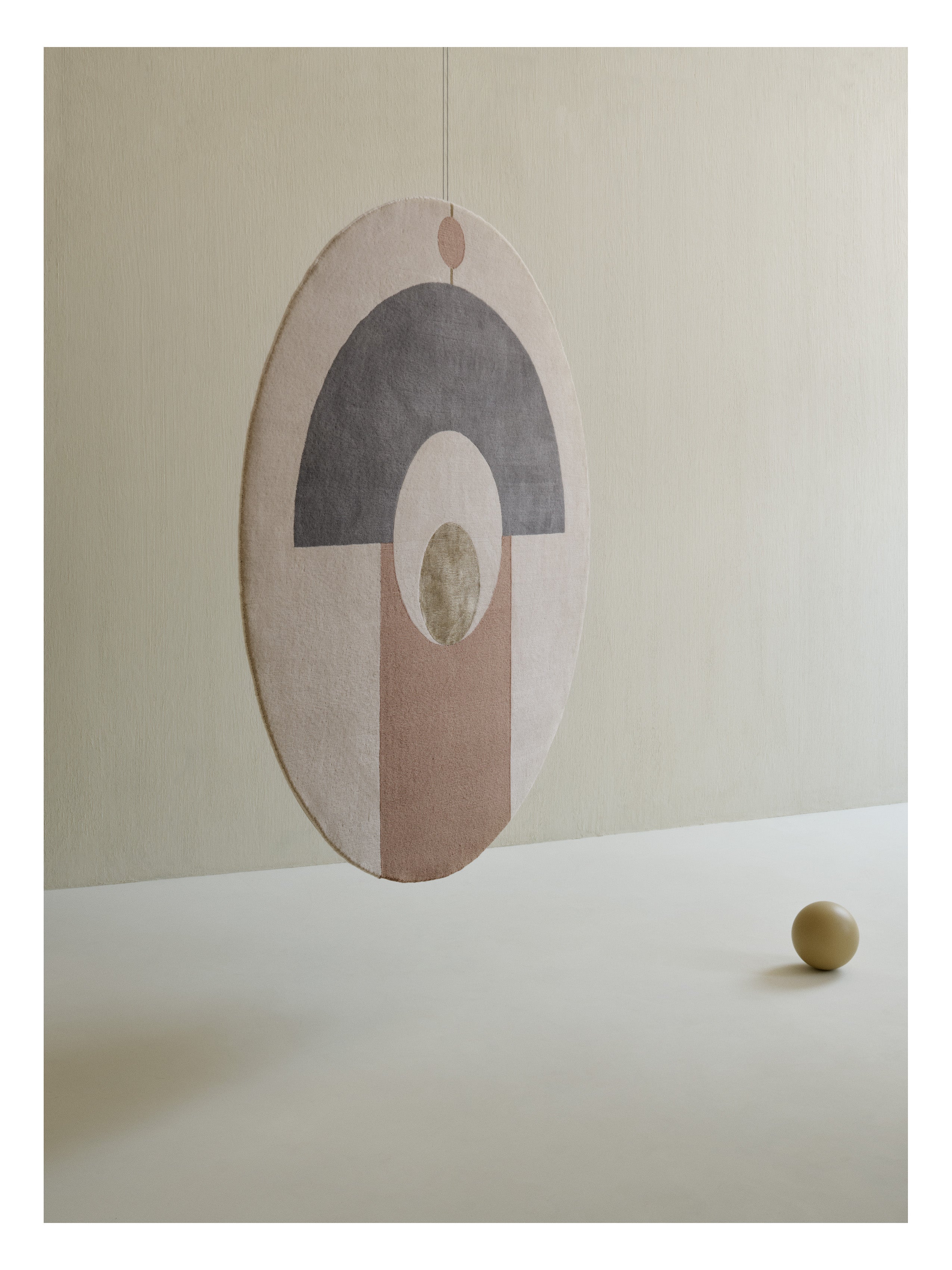 Rundteppich ETERNAL ORB dunkelbeige