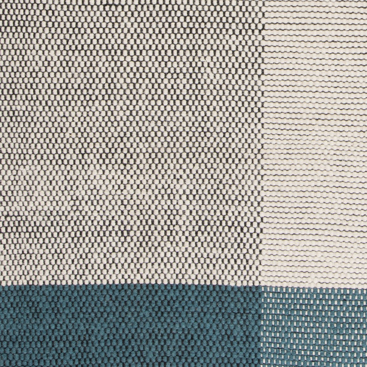 Teppich POMEZIA - PETROL grau mit marineblau