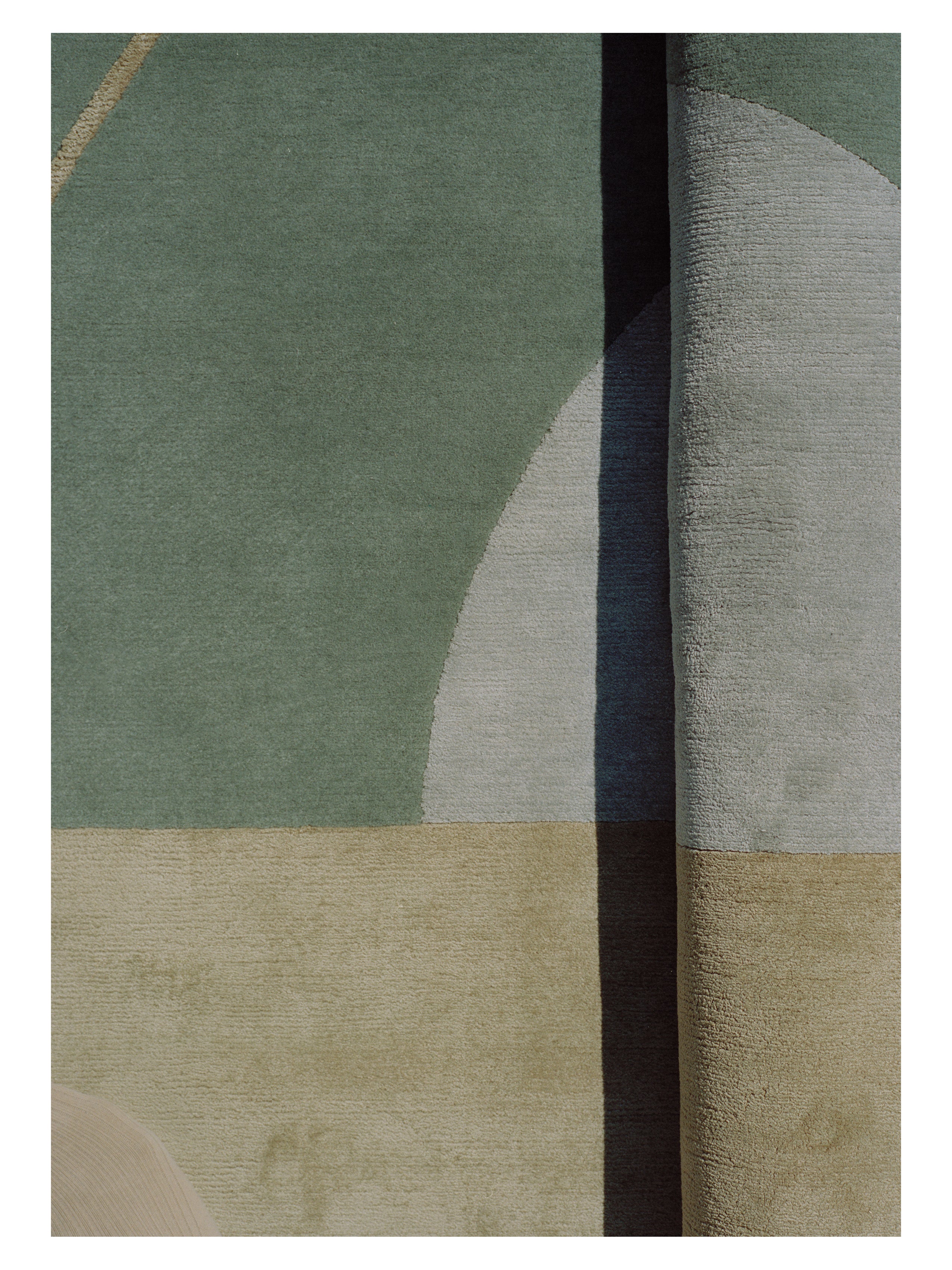 Runder Teppich RISING GEMINI - COMBI grau mit beige