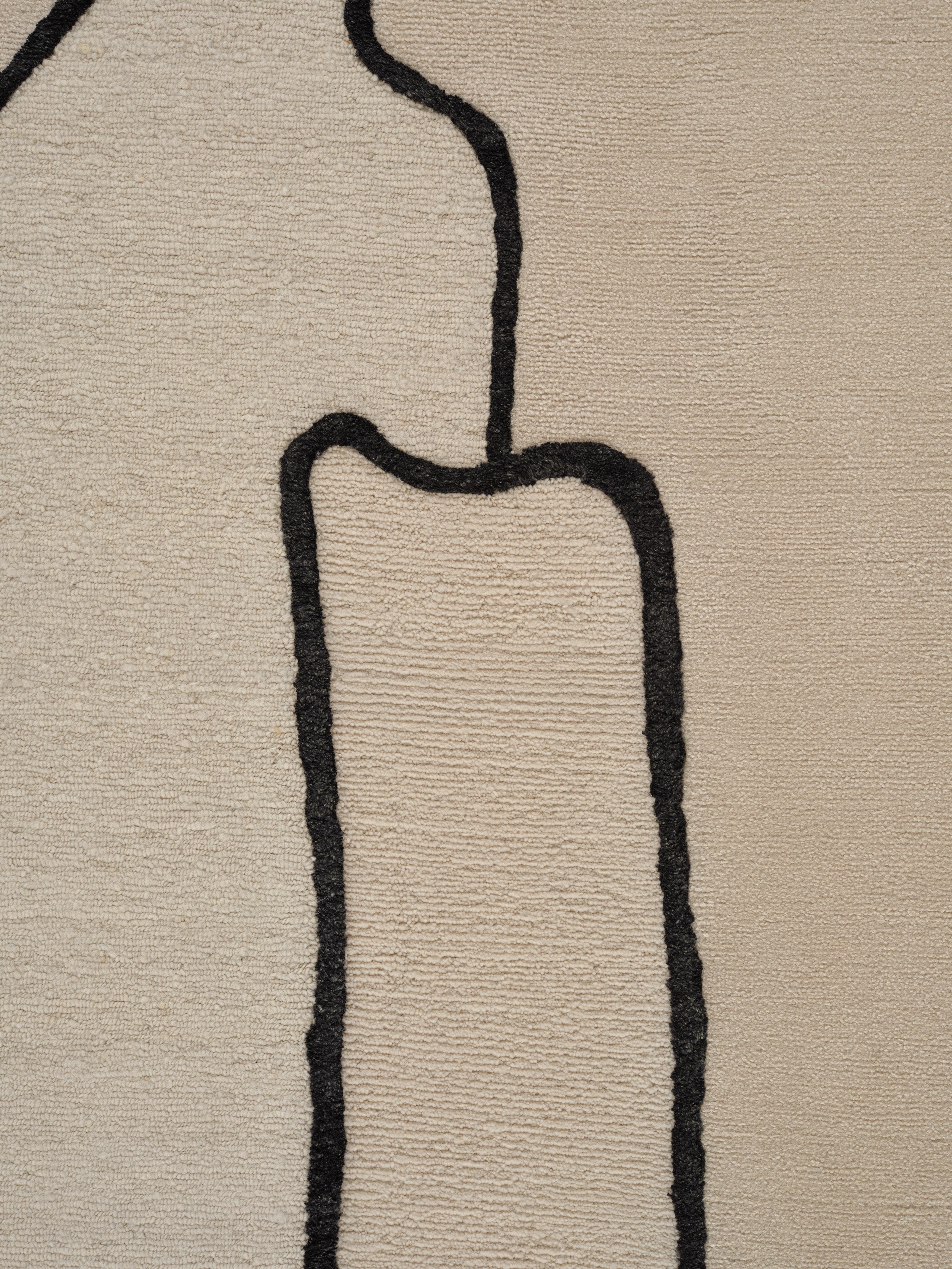 Teppich SELF MIRAGE beige mit Schwarz