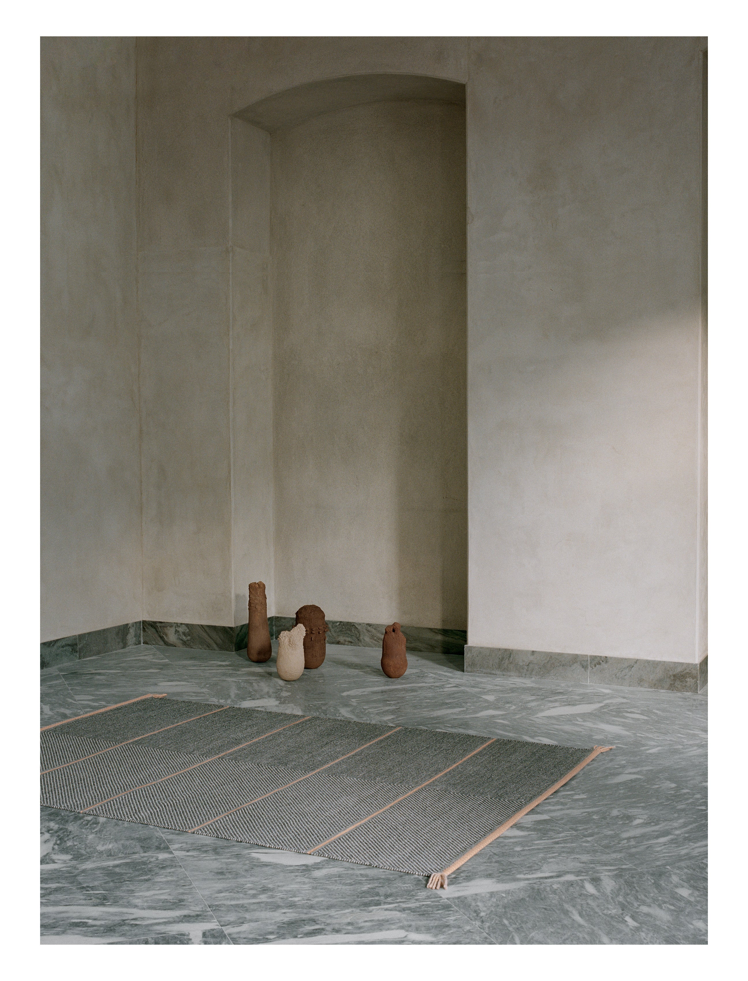 Teppich VISION WALK grau mit hellem Rosa