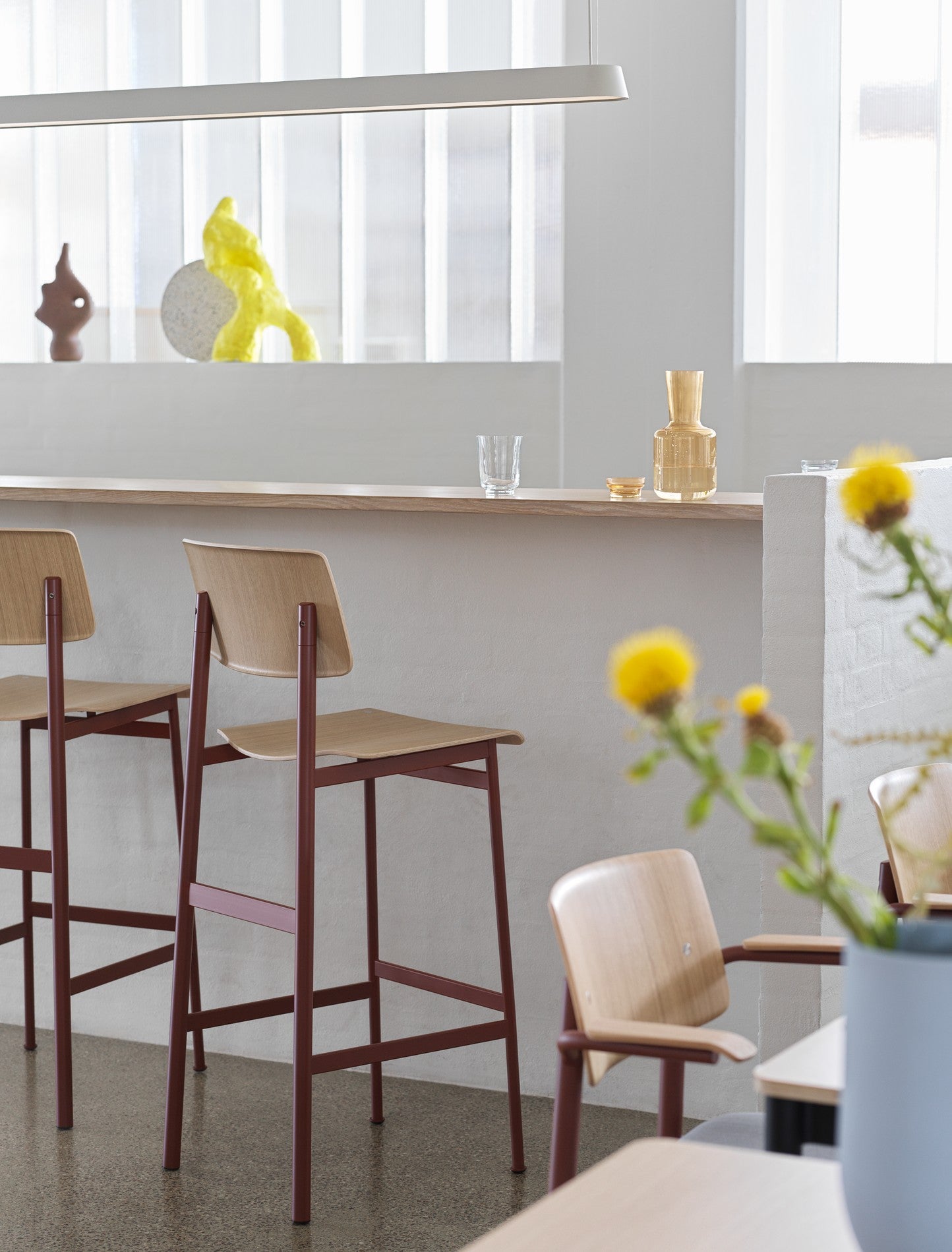 Lampa wisząca LINEAR jasnoszary