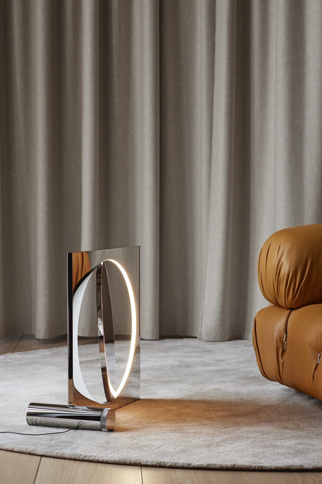 MOONSETTER chrome floor lamp