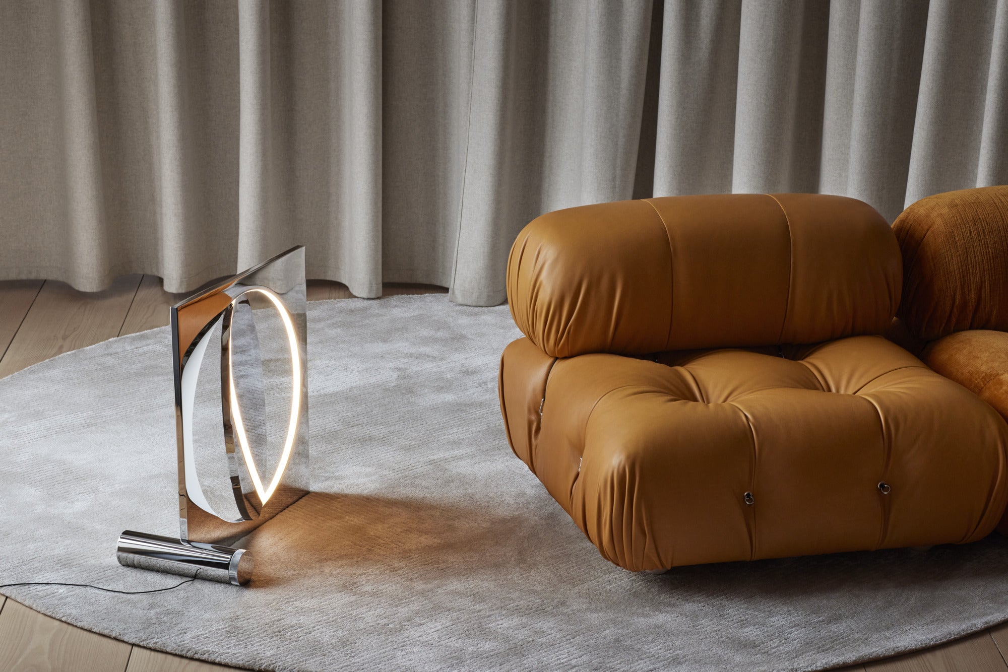 MOONSETTER chrome floor lamp