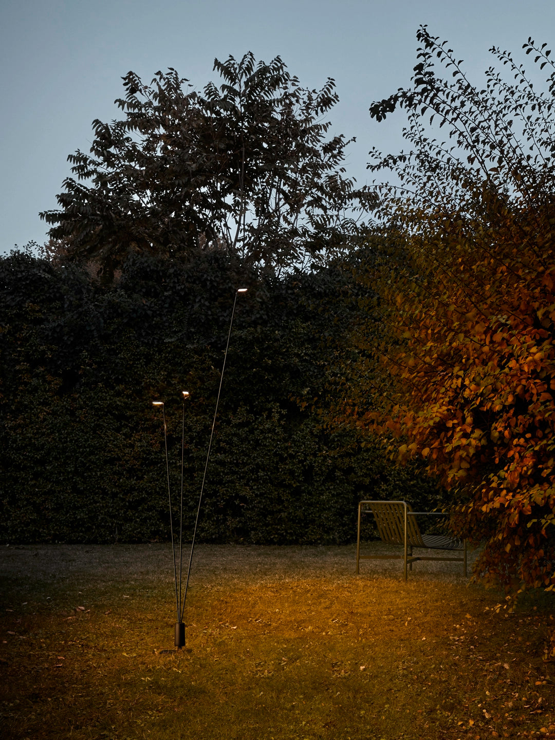 FLIA black multi-arm outdoor floor lamp