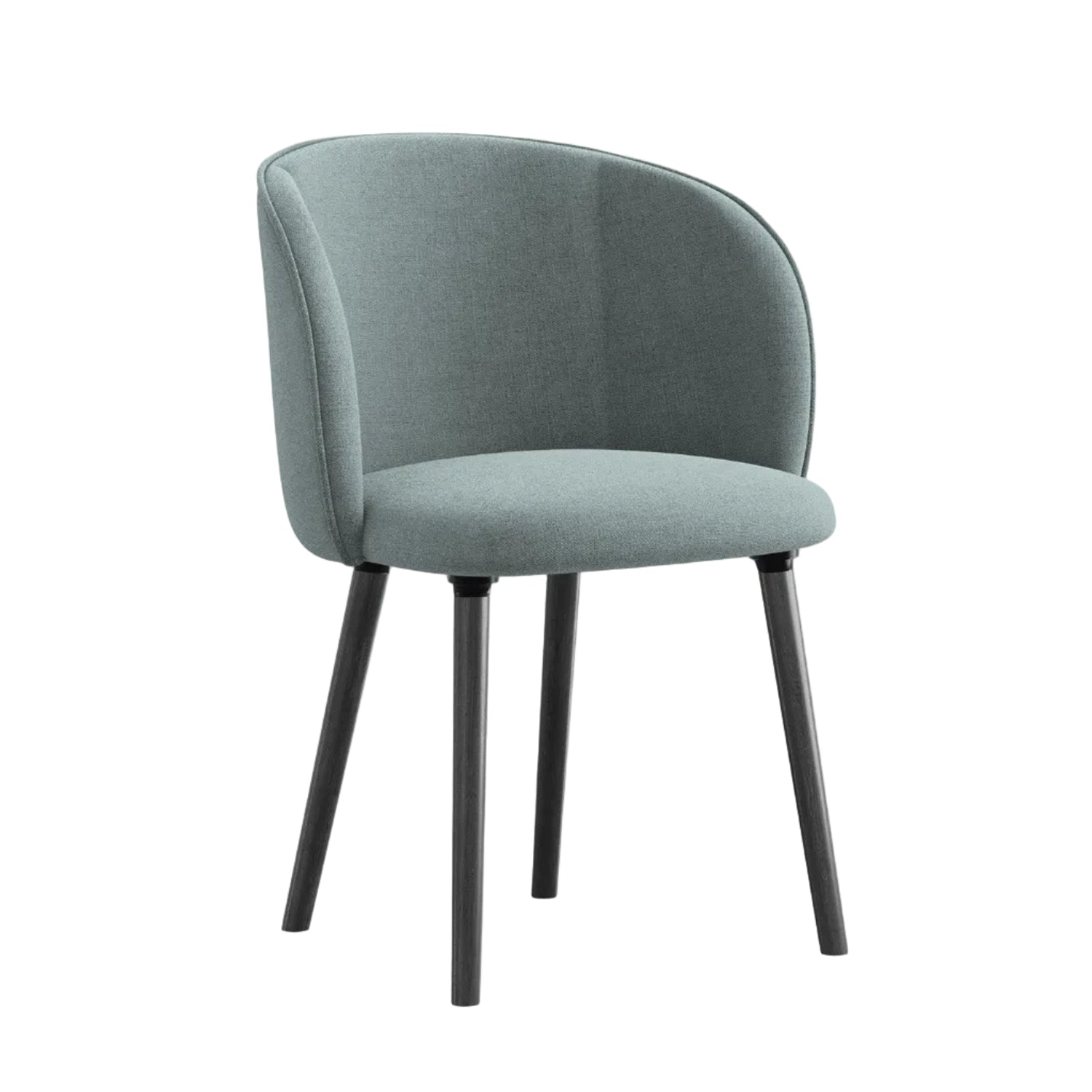 MAIA Chair in Denim Blue with Black Oak Base