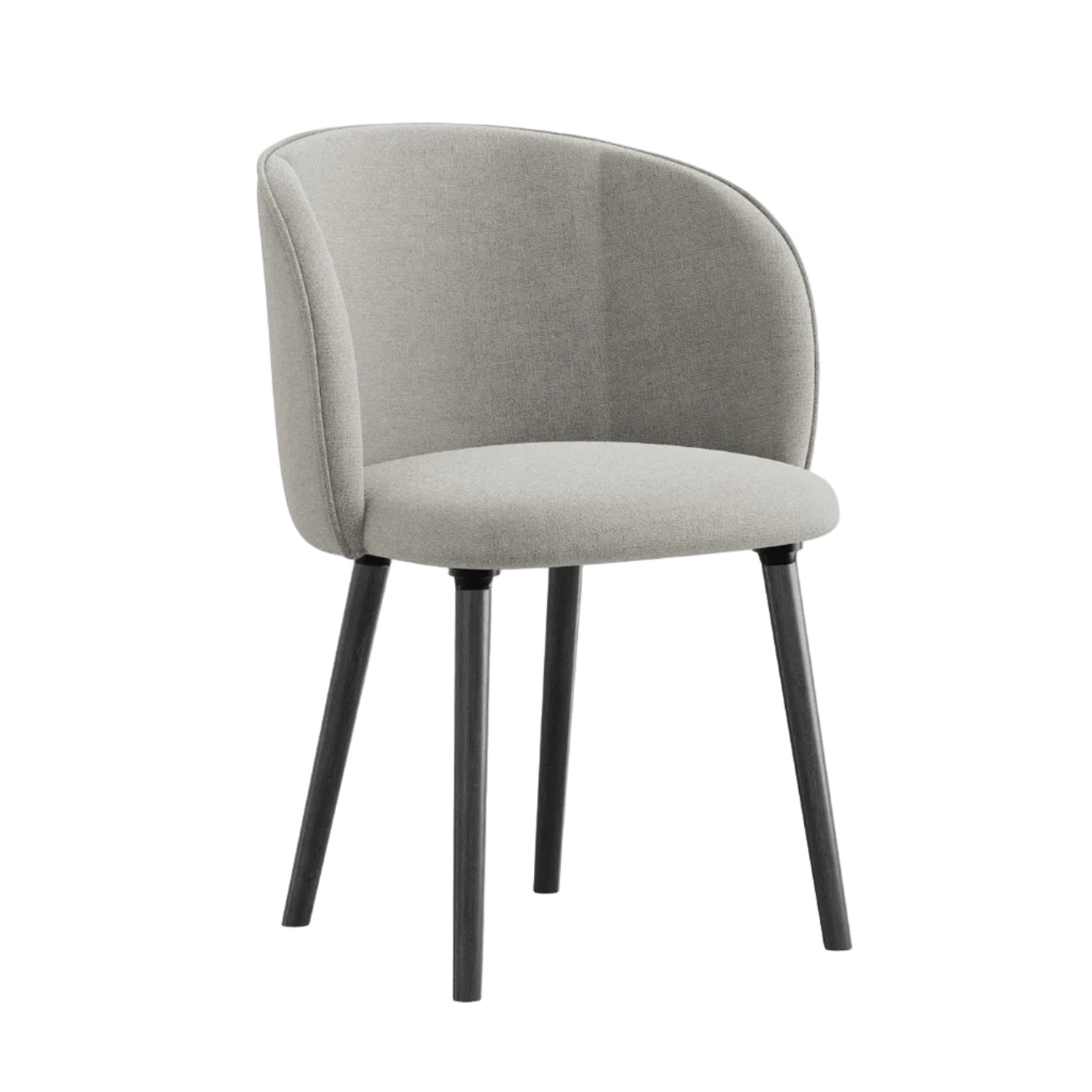 MAIA Chair in Light Gray with Black Oak Base